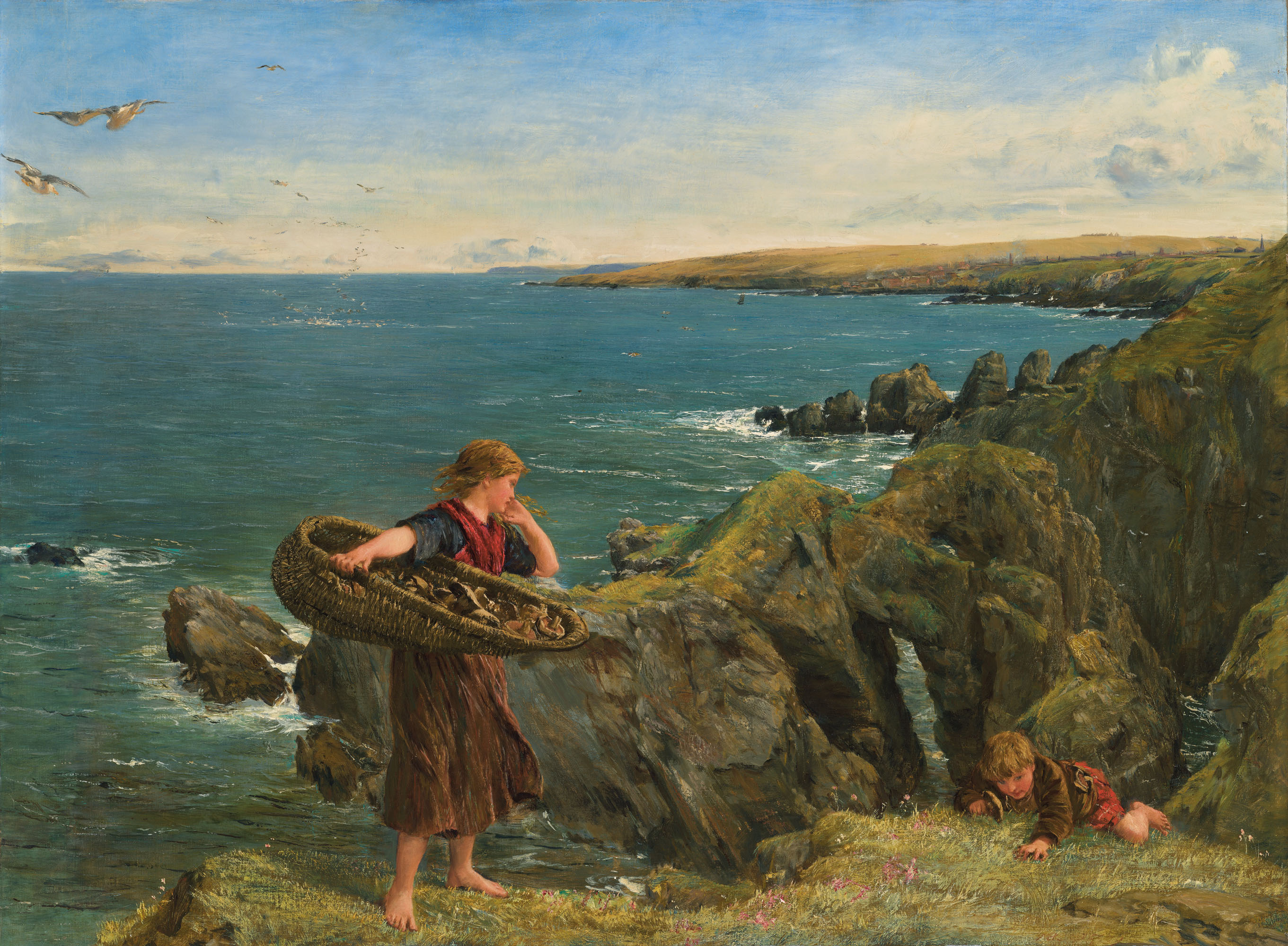 JAMES CLARKE HOOK, R.A. (BRITISH, 18191907), The Mushroom Gatherers