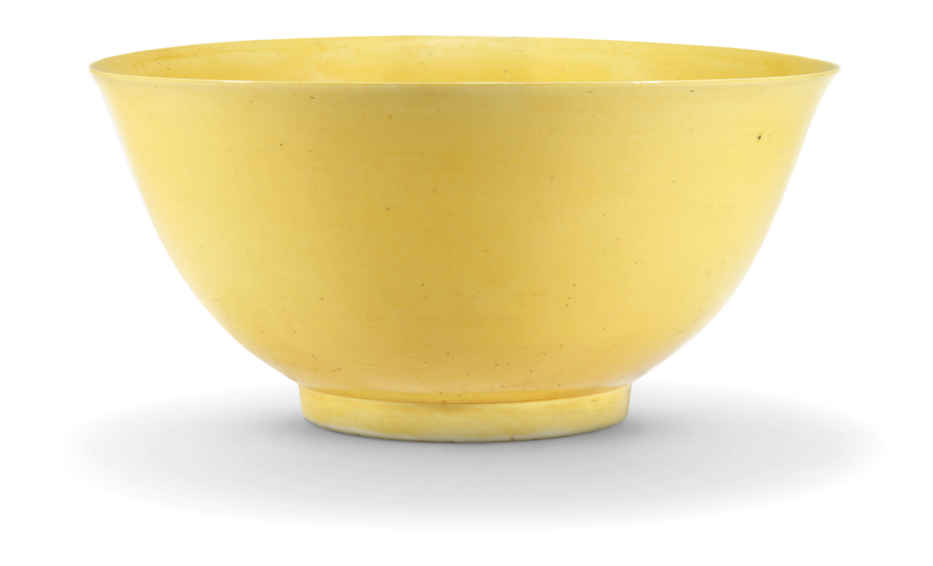 A LARGE YELLOWGLAZED BOWL