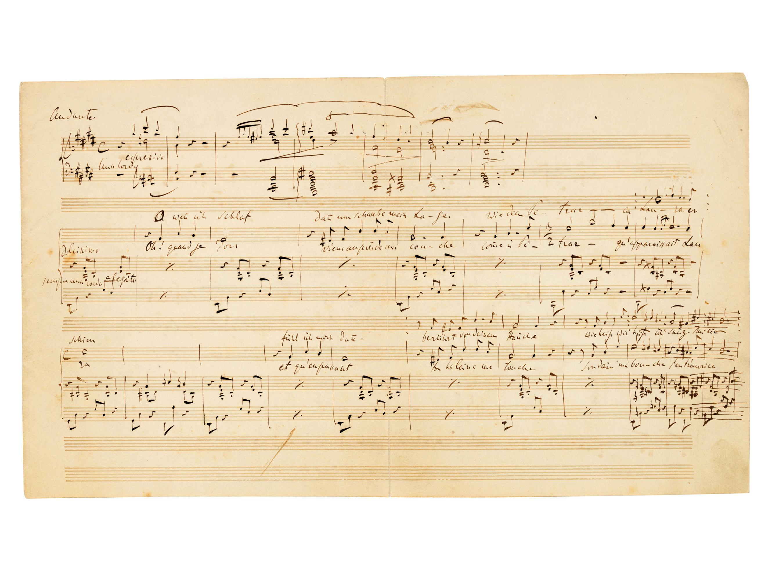 Franz Liszt 1811 16 Oh Quand Je Dors C 1858 59 Christie S