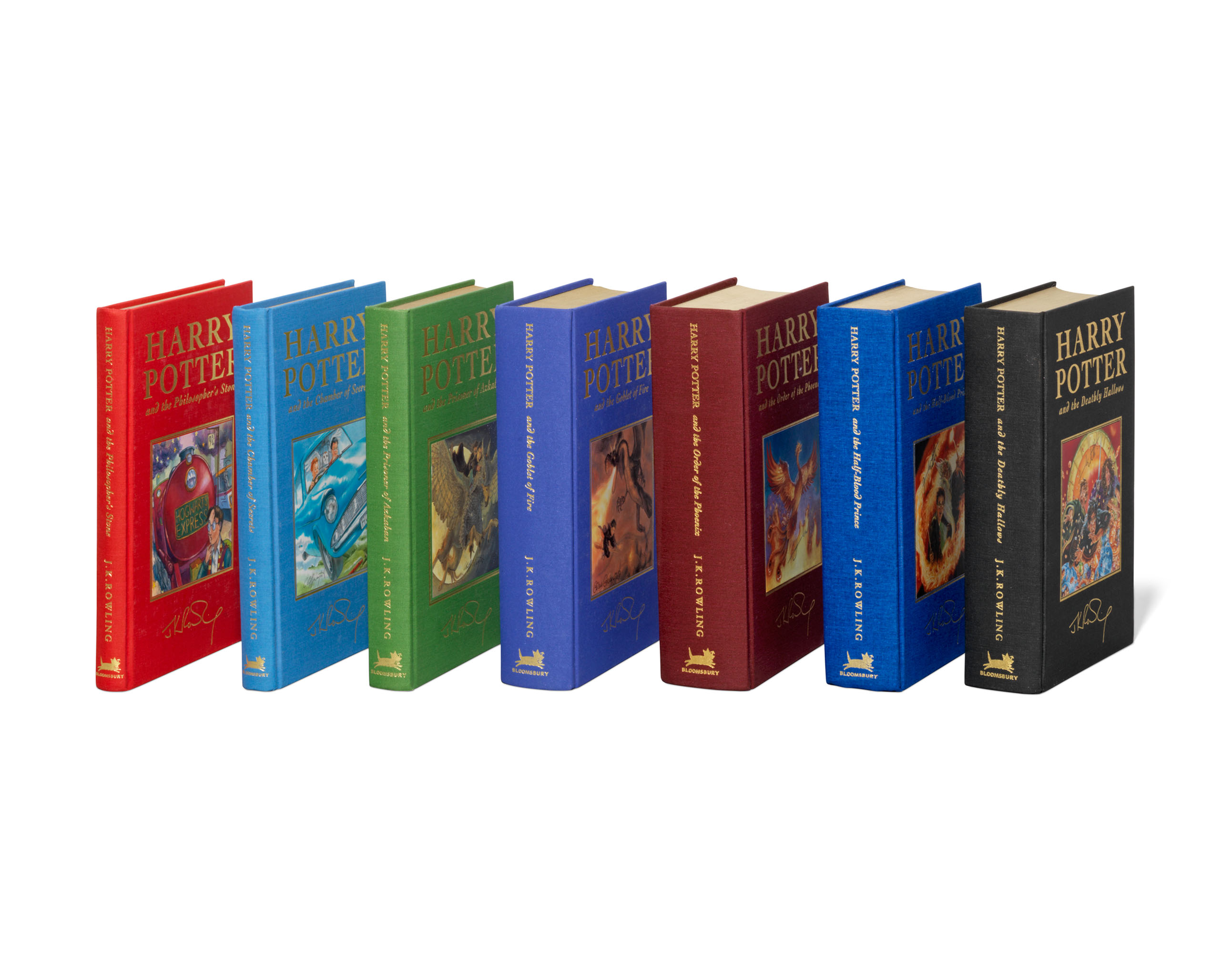 J.K. Rowling (b. 1965), Complete set of Harry Potter deluxe
