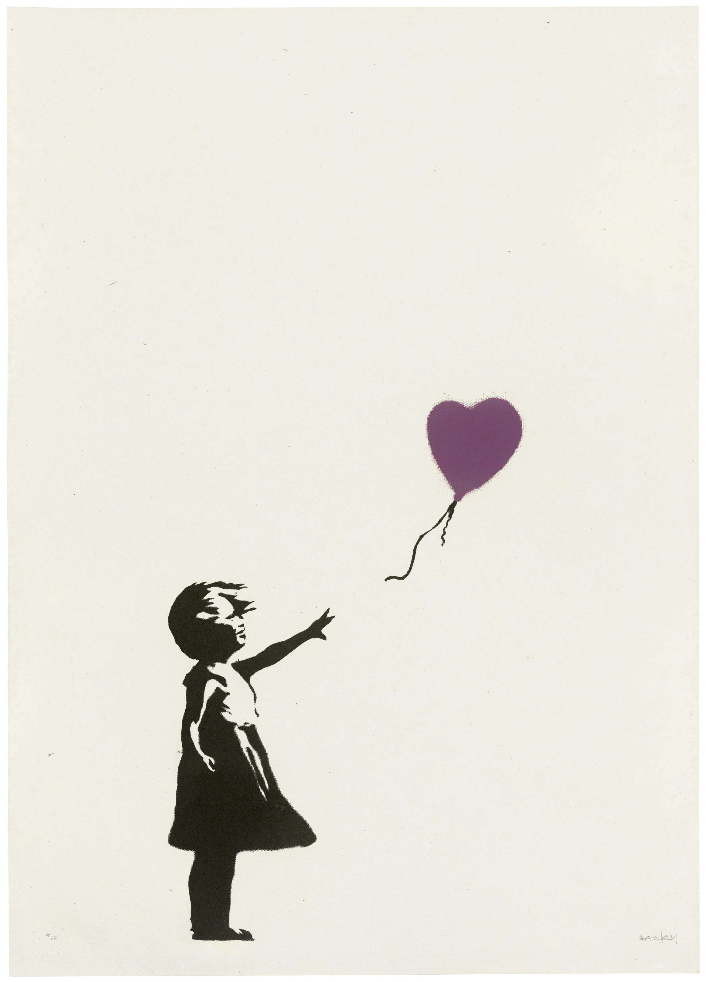 BANKSY (B. 1974), Girl with Balloon - Colour AP (Purple) | Christie's