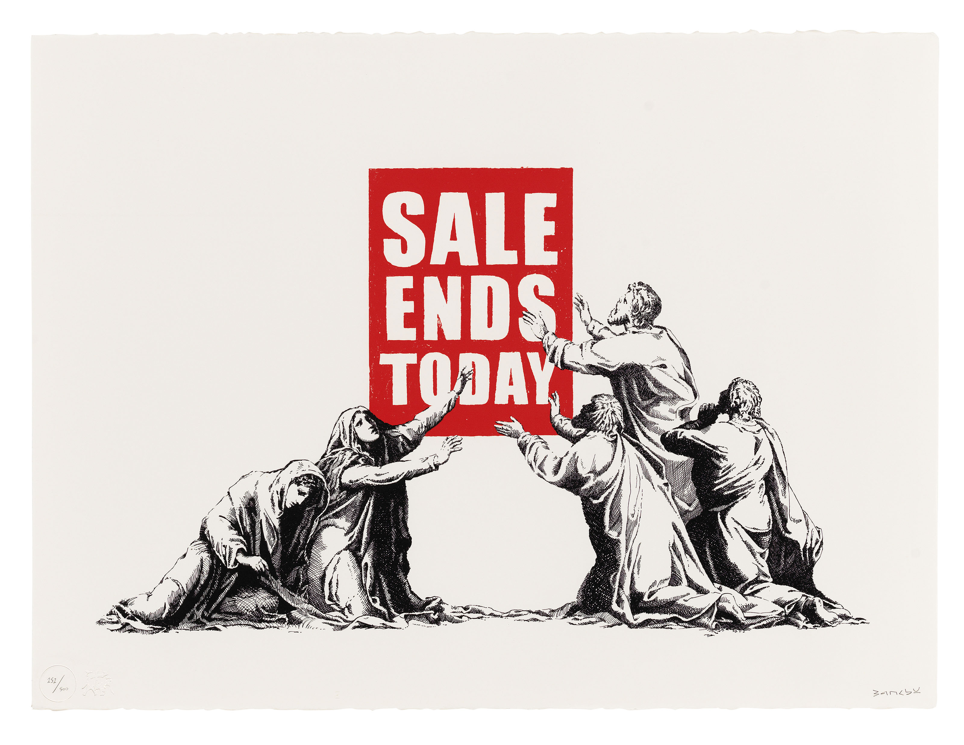 BANKSY (B. 1974), Christ with Shopping Bags | Christie's