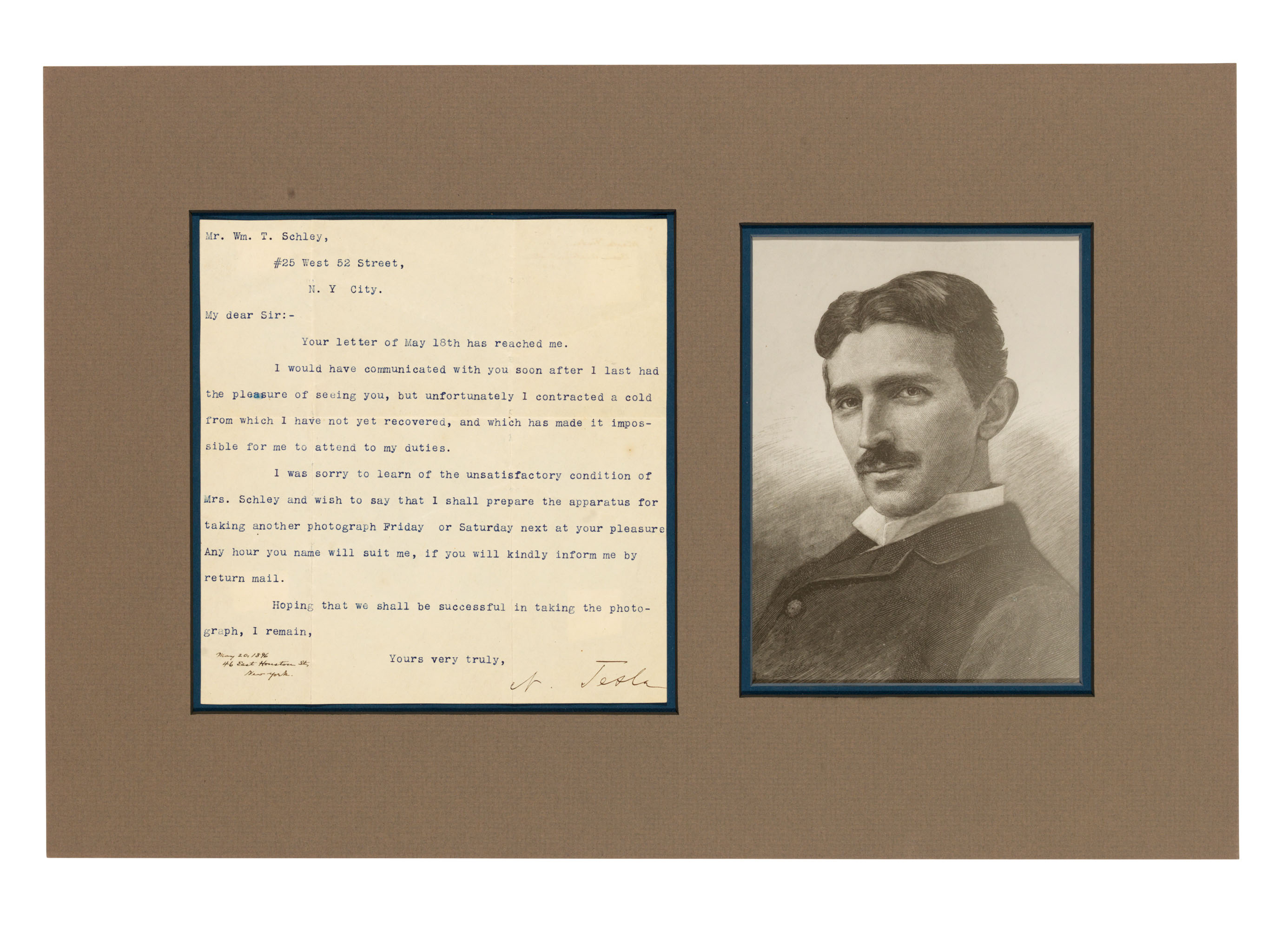 An experiment in photography, Nikola Tesla. 29 May 1896 | Christie’s
