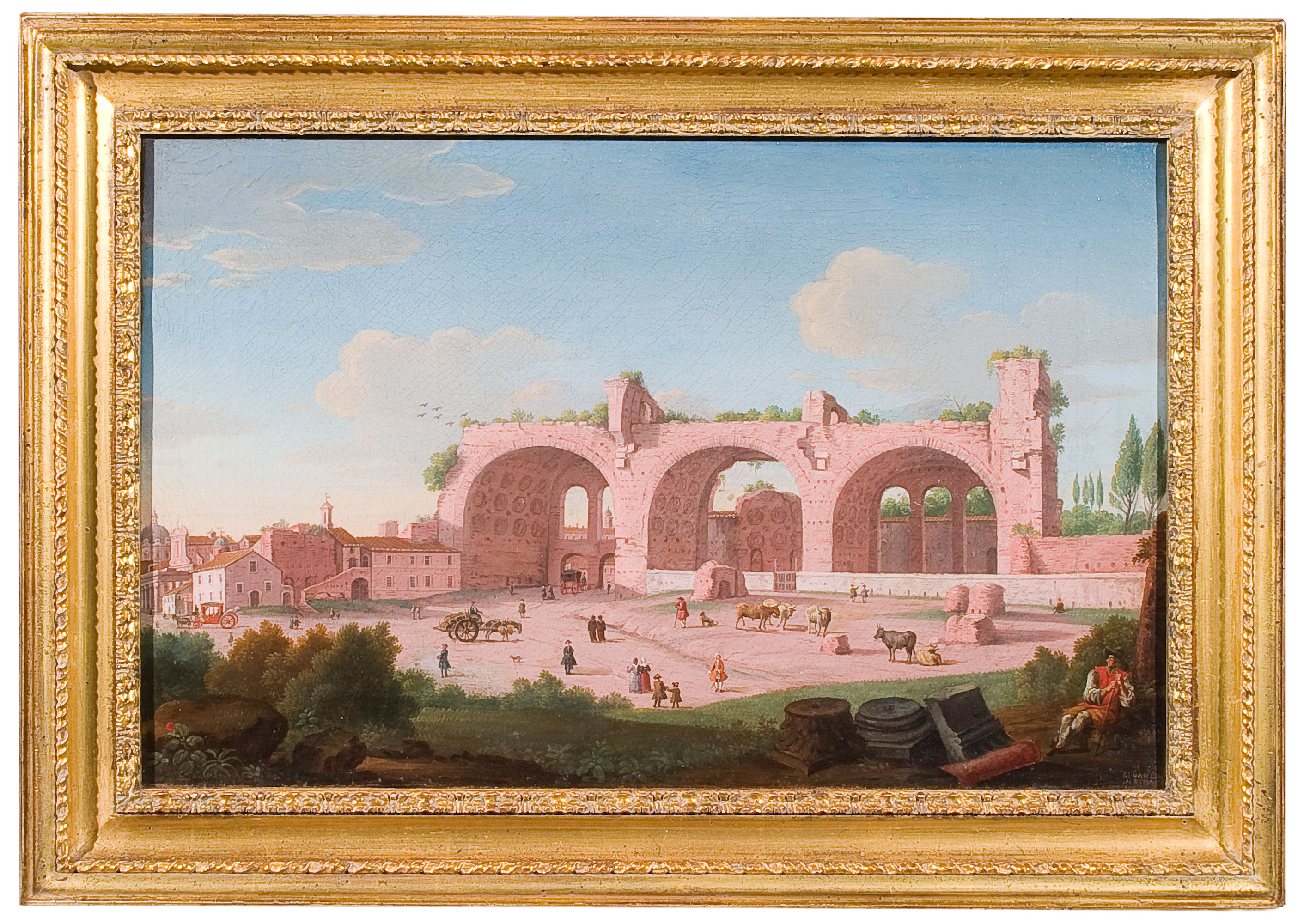 Giacomo van Lint (Rome 1723-1790), A View of the Colosseum, Rome