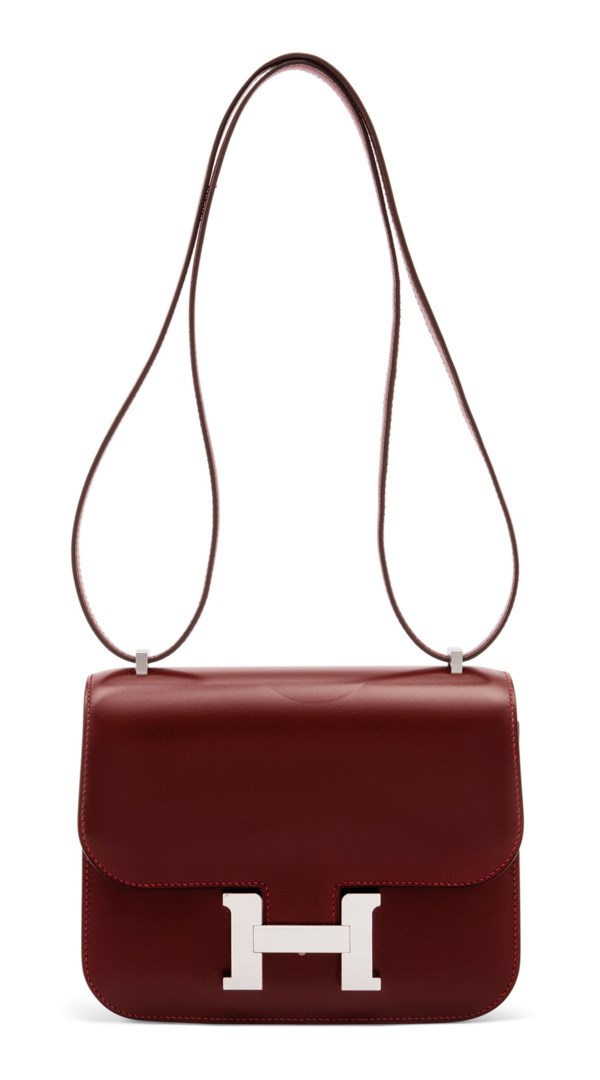 Hermes Constance 18cm Rouge Grenat Epsom Palladium Hardware