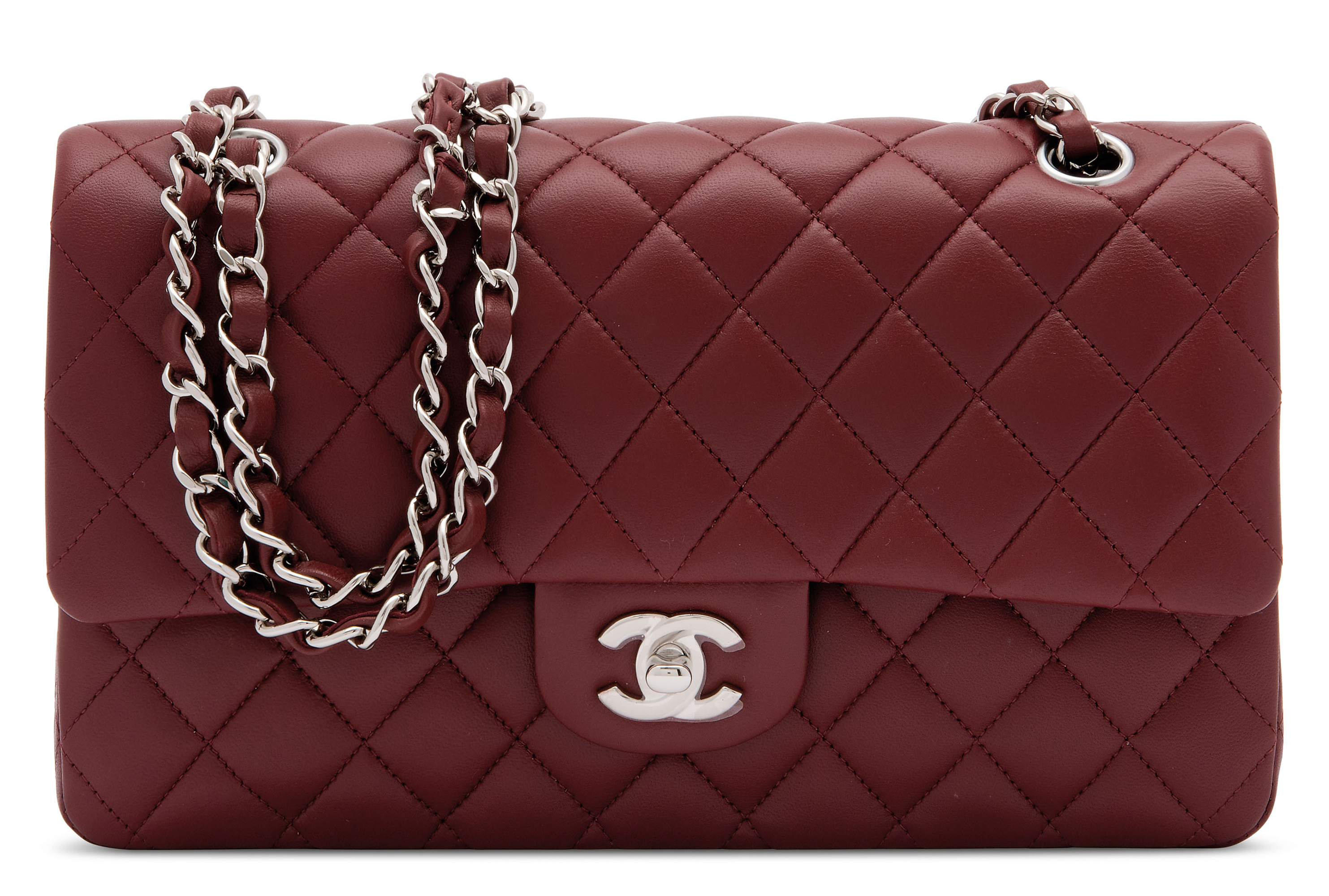 Chanel burgundy bag 2019 clearance