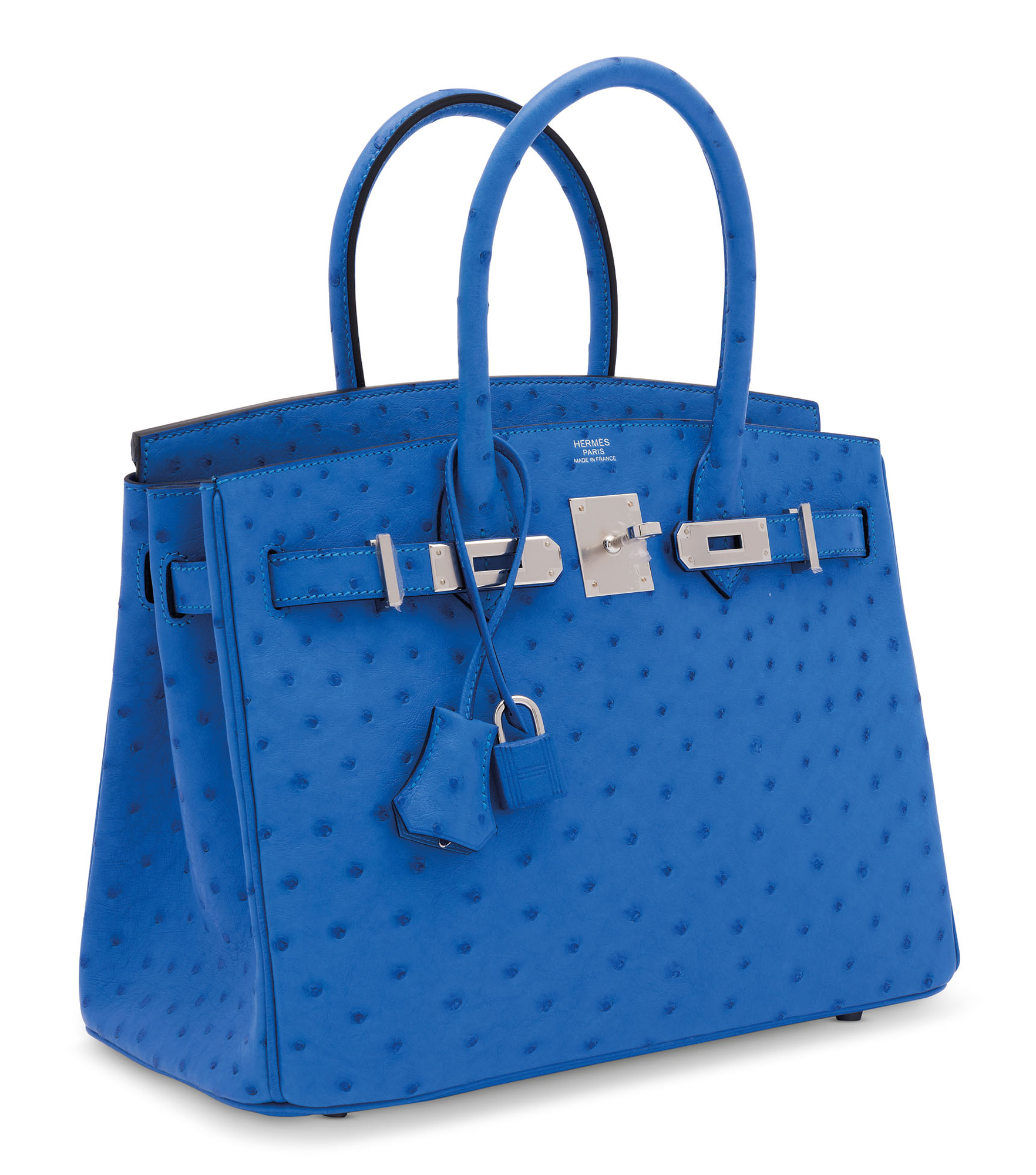 A BLEUET OSTRICH BIRKIN 30 WITH PALLADIUM HARDWARE HERMES 2019 Christie s