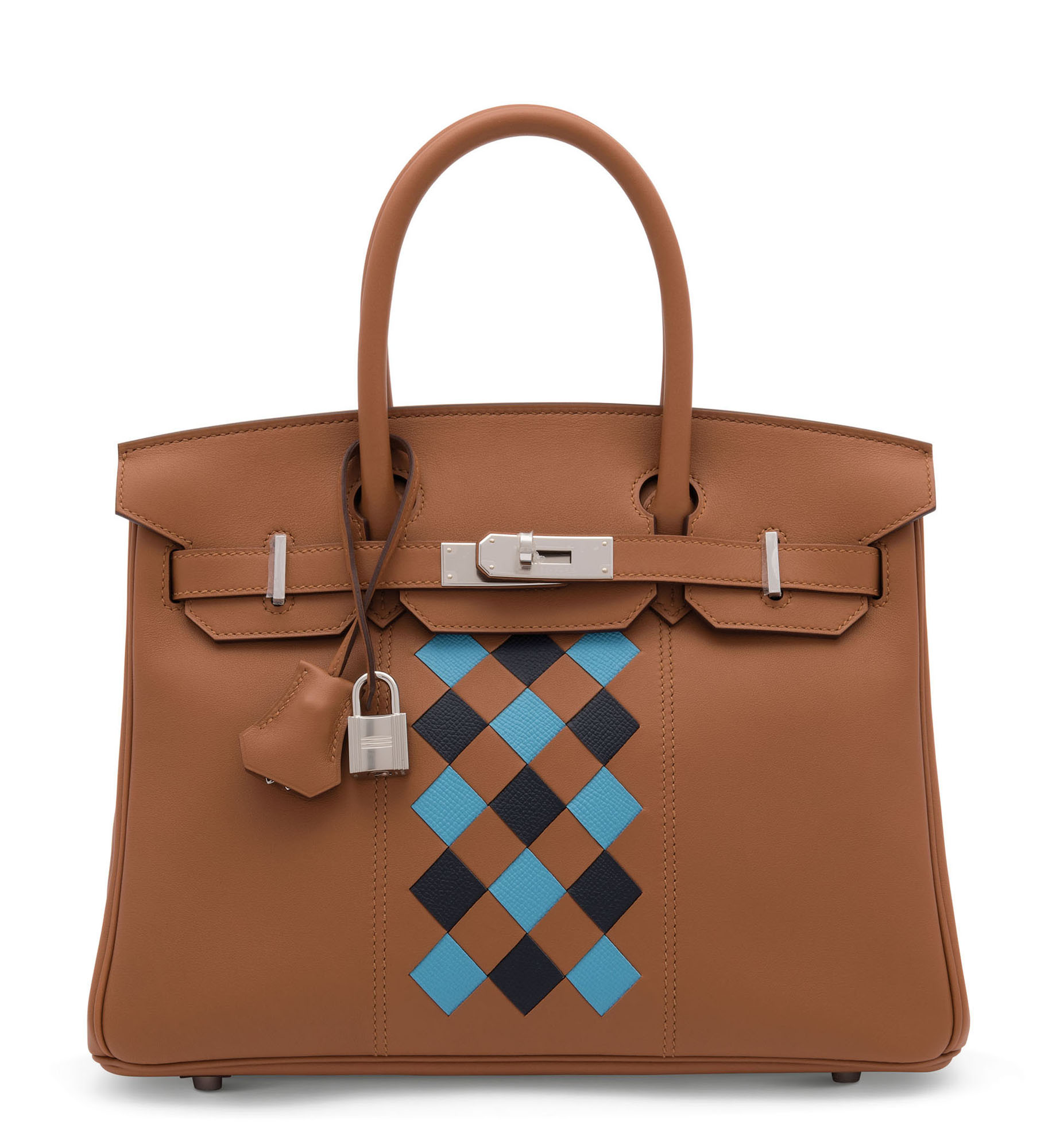 A LIMITED EDITION GOLD SWIFT BLEU DU NORD BLEU INDIGO EPSOM LEATHER TRESSAGE BIRKIN 30 WITH PALLADIUM HARDWARE HERMES 2019 Christie s