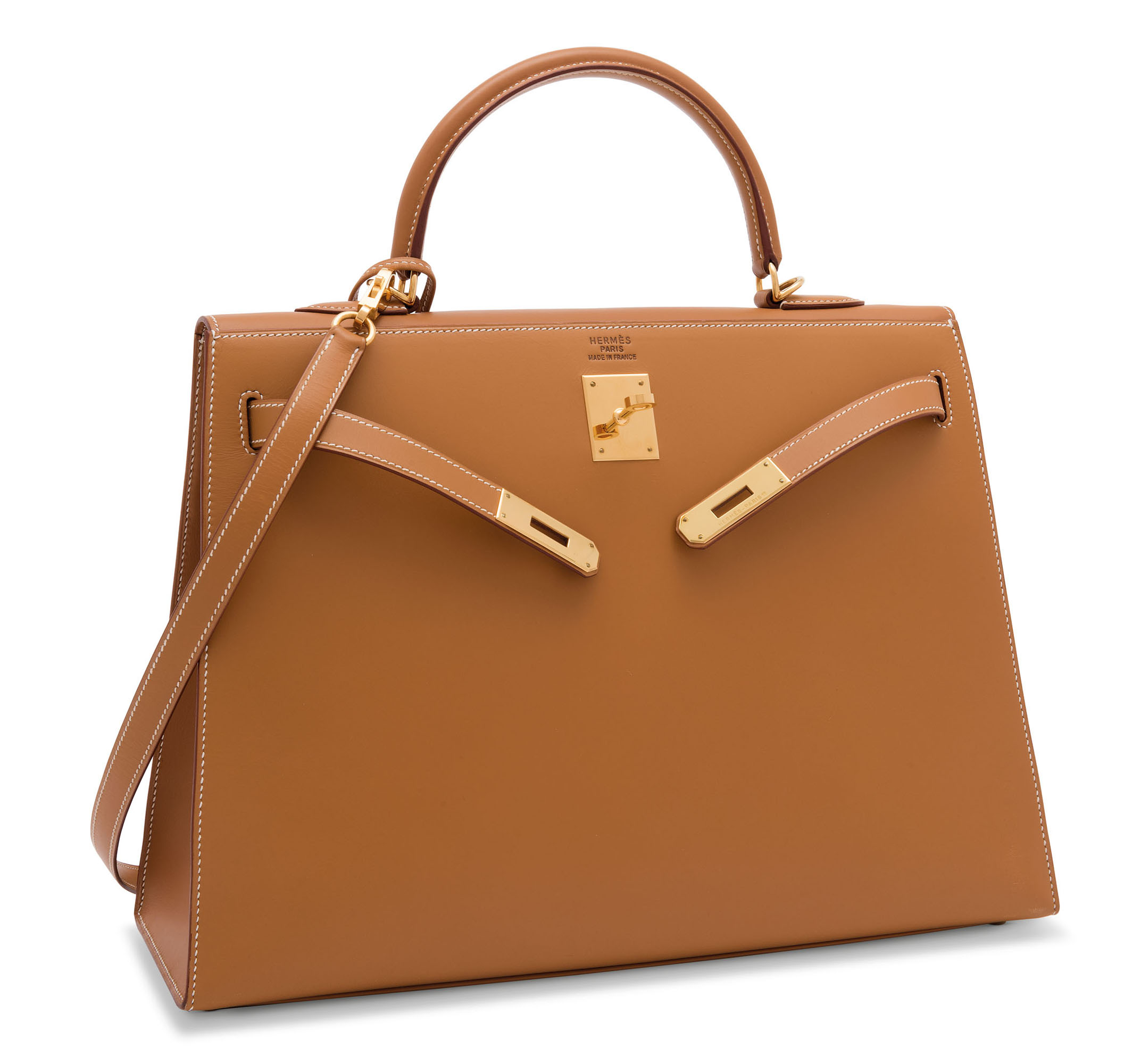 A VACHE NATURELLE LEATHER SELLIER KELLY 35 WITH GOLD HARDWARE HERMES 2001 Christie s