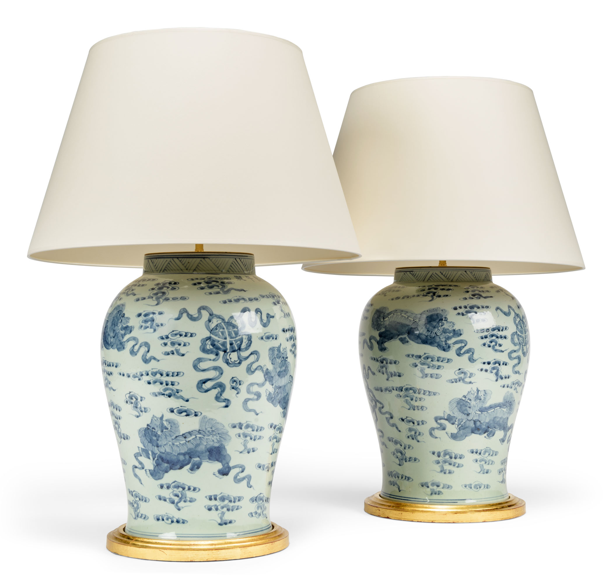 Pair of Chinese Porcelain Blue & White