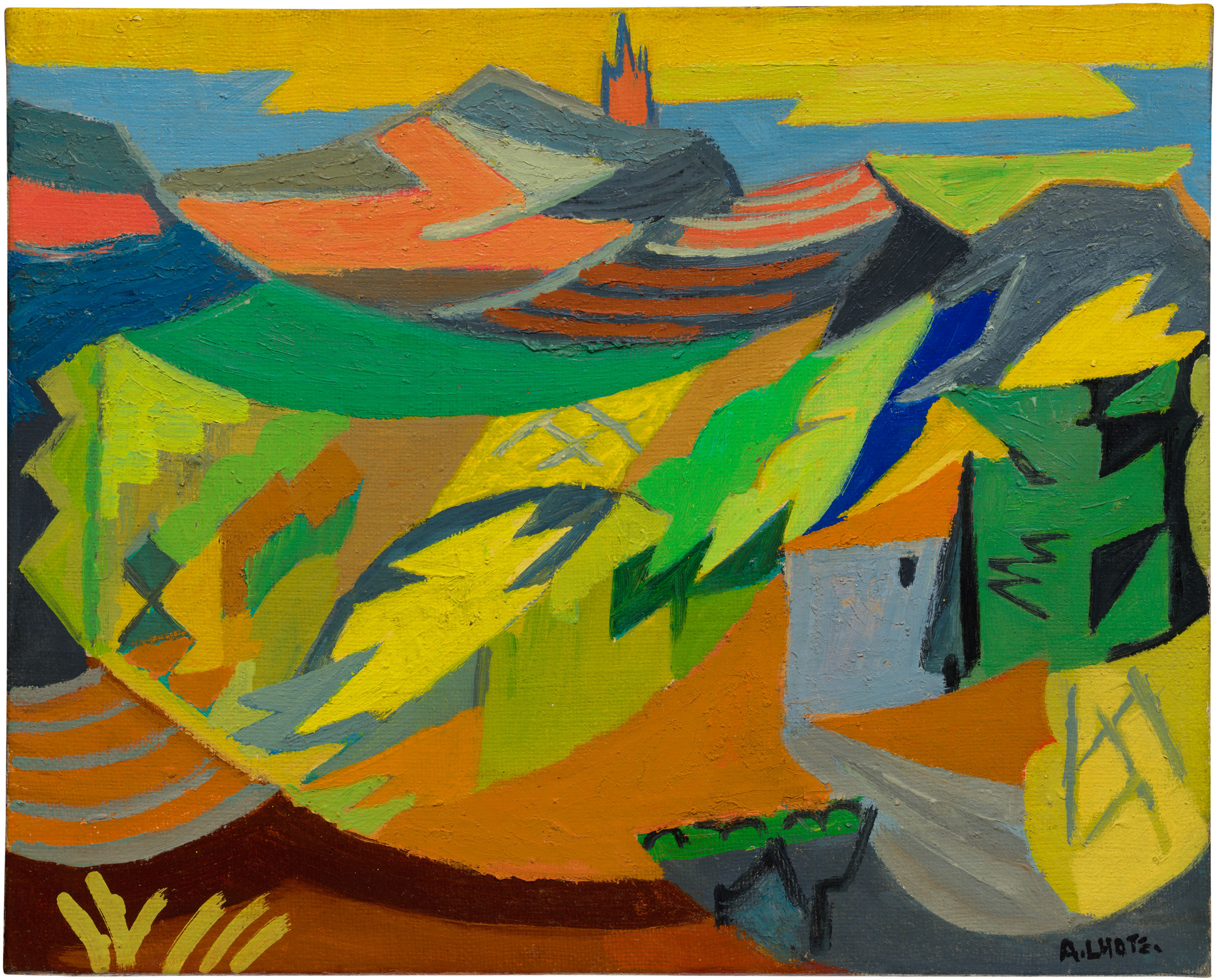 Andr&eacute; Lhote (1885-1962), La Cadi&egrave;re, 1957. Oil on canvas. 13 x 16⅛ in (33.1 x 41 cm). Sold for &pound;15,000 on 17 July 2020, Online