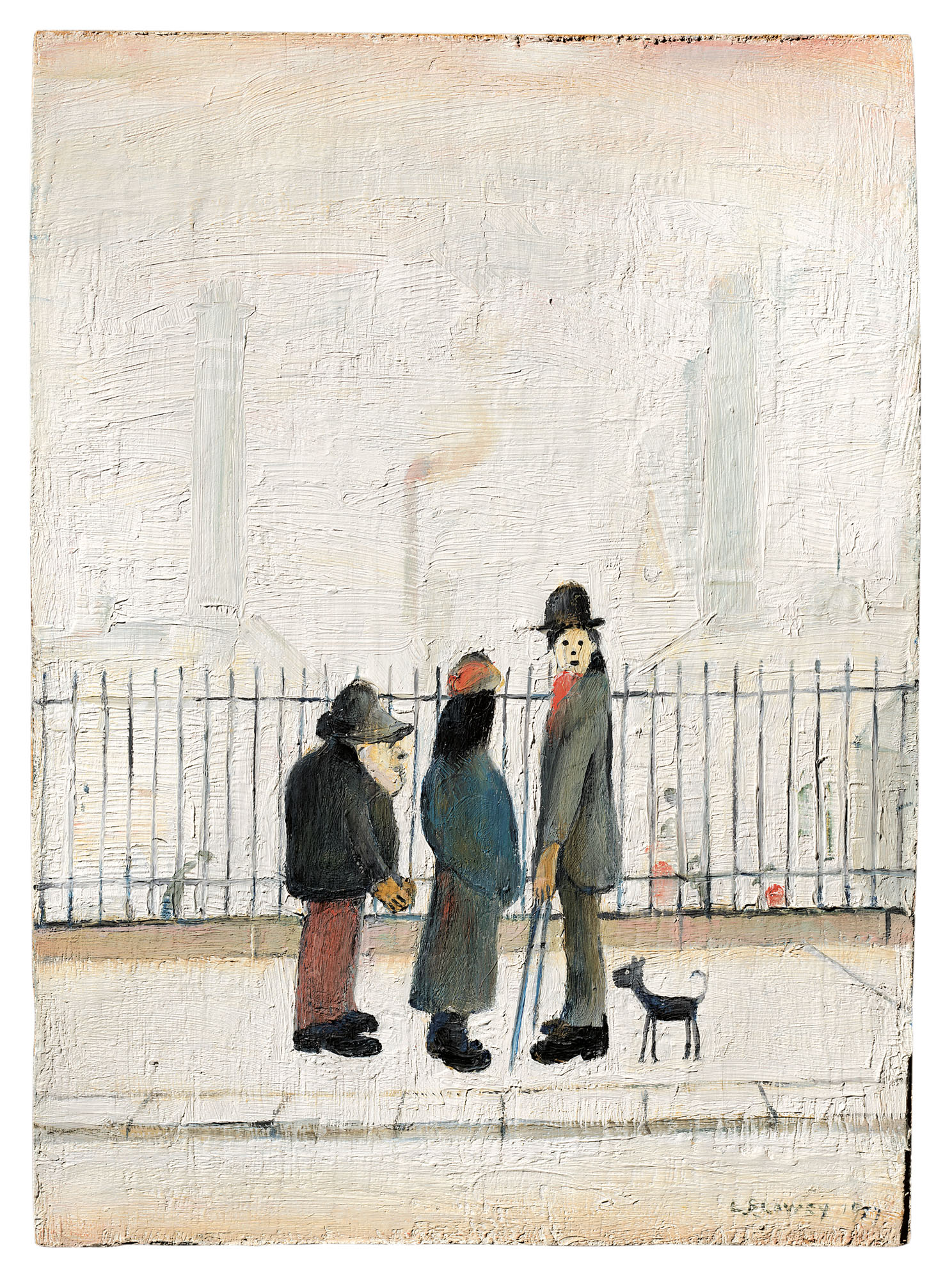 LAURENCE STEPHEN LOWRY, R.A. (1887-1976), Landscape with Figures