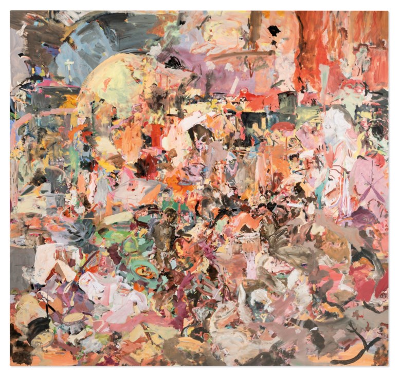 Cecily Brown (b. 1969), Carnival and Lent, 2006-2008. Oil on linen. 97 x 103 in (246.4 x 261.6 cm). Estimate £4,000,000-6,000,000. Offered in ONE A Global Sale of the 20th Century on 10 July 2020 at Christie’s in London