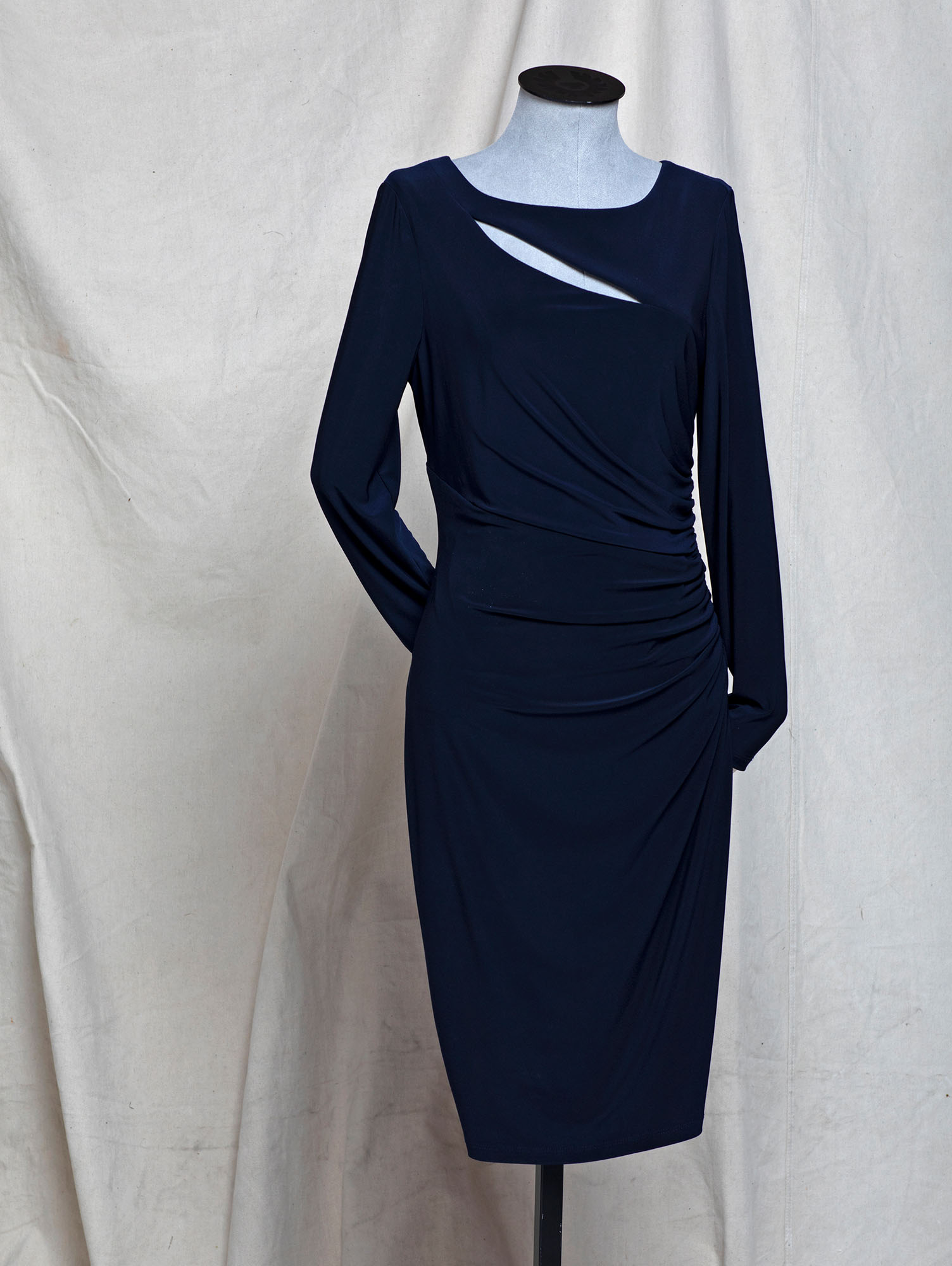 navy blue smart dress