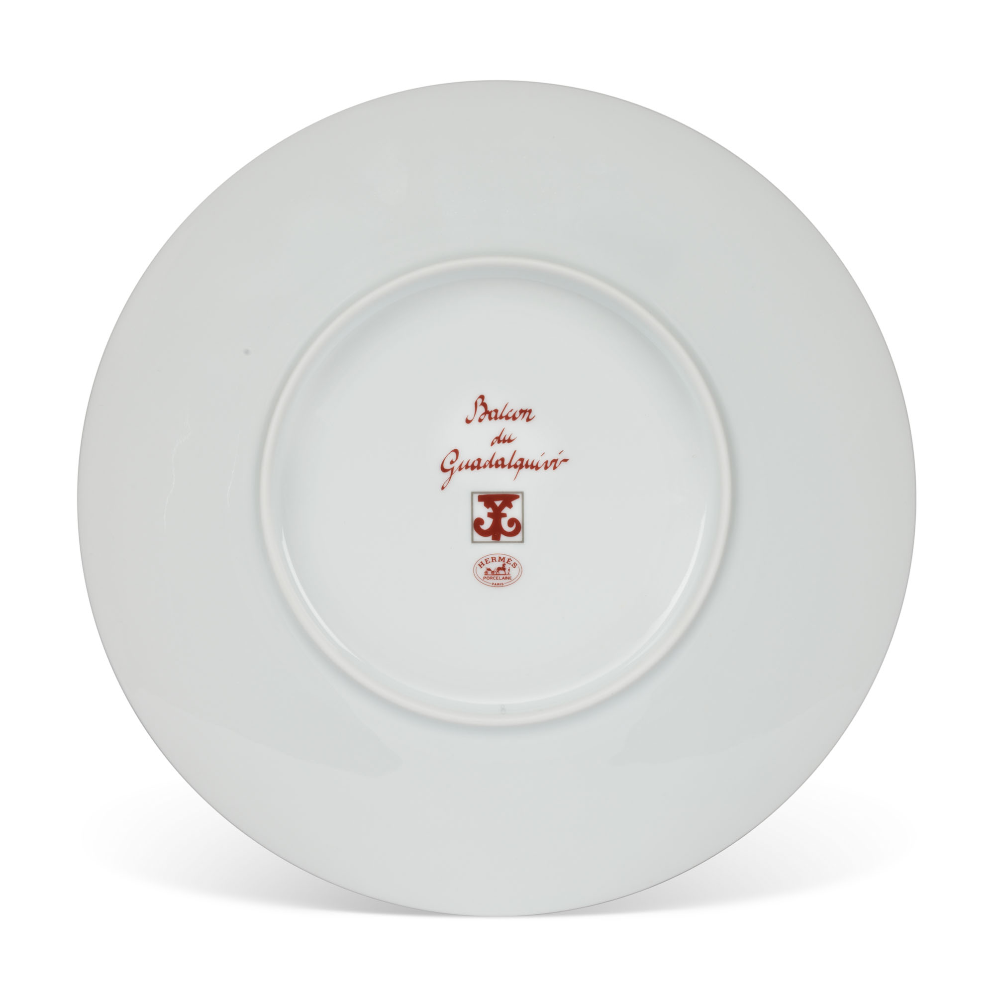 AN HERMES PORCELAIN 'BALCON DU GUADALQUIVIR' PATTERN PART TABLE