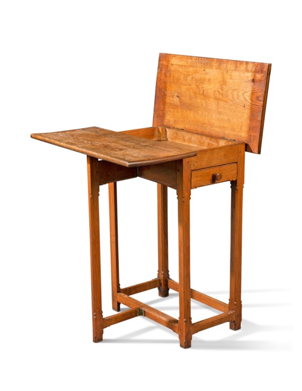 A PAIR OF ARTS AND CRAFTS OAK BEDSIDE TABLES, DATED 1913 Christie’s