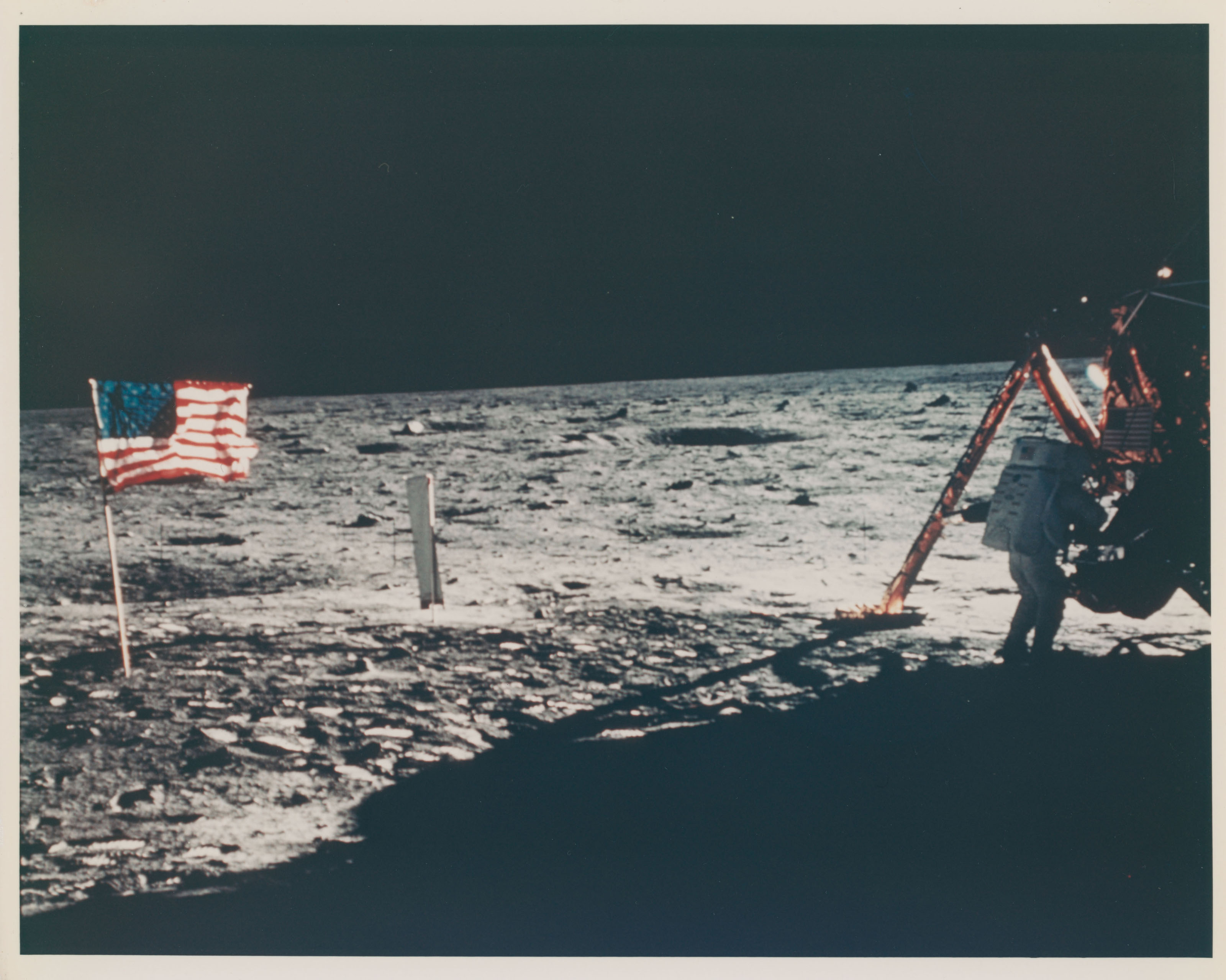 The only photograph of Neil Armstrong on the Moon, July 1624, 1969, Buzz Aldrin [Apollo 11