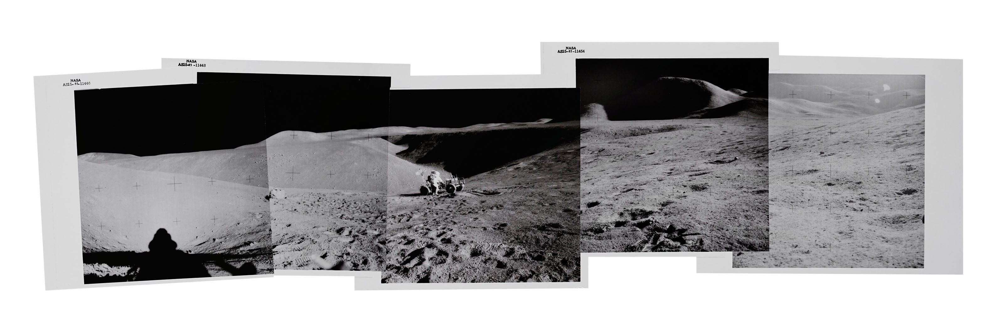 Panorama [Mosaic] of David Scott and the Lunar Rover in front of Hadley ...