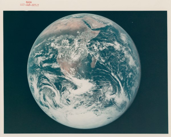 The Blue Marble First Photograph Of The Full Earth Seen By Human Eyes December 7 19 1972 H Schmitt Or R Evans Apollo 17 Christie S