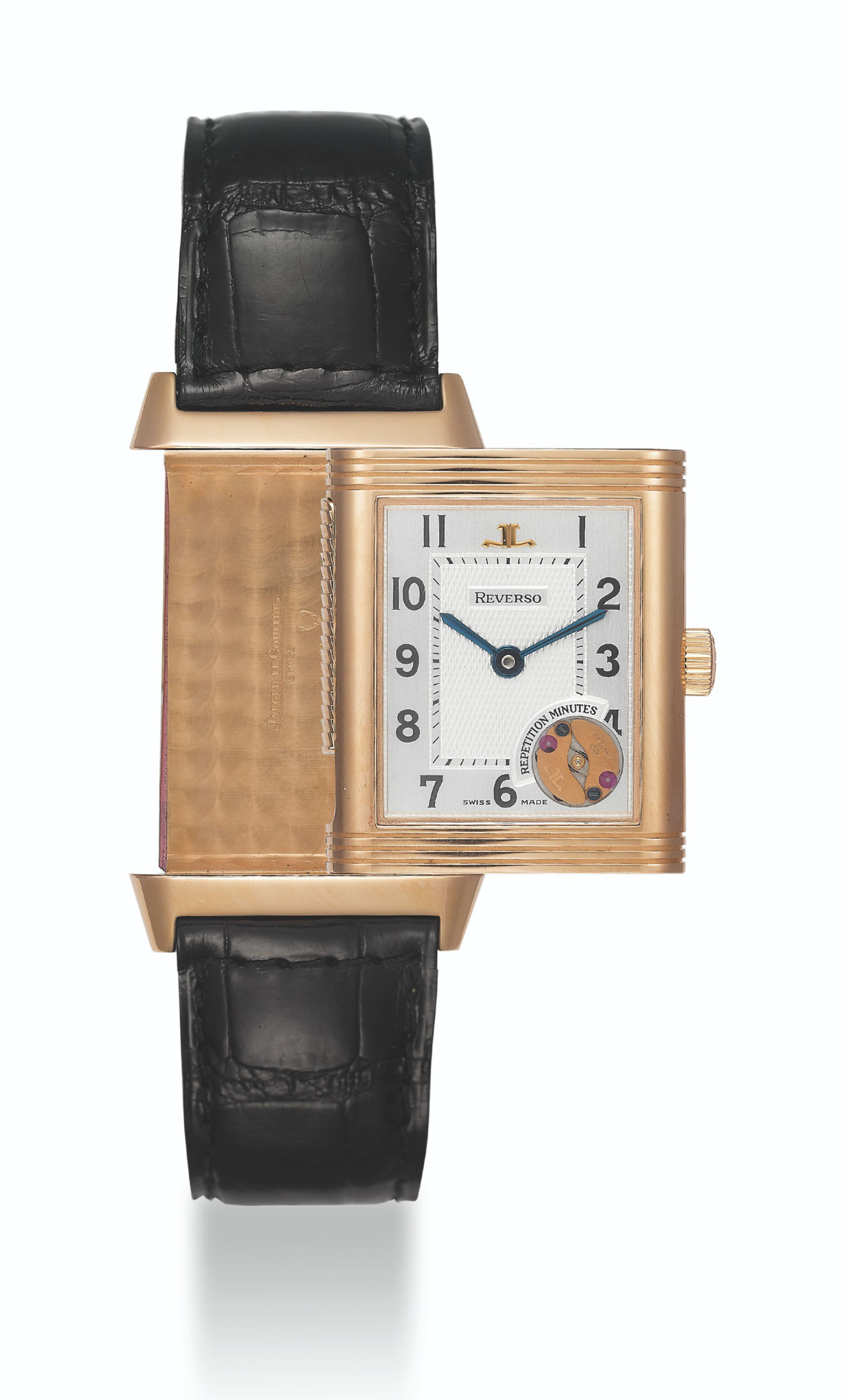 JAEGERLECOULTRE, LIMITED EDITION PINK GOLD REVERSO MINUTE REPEATING
