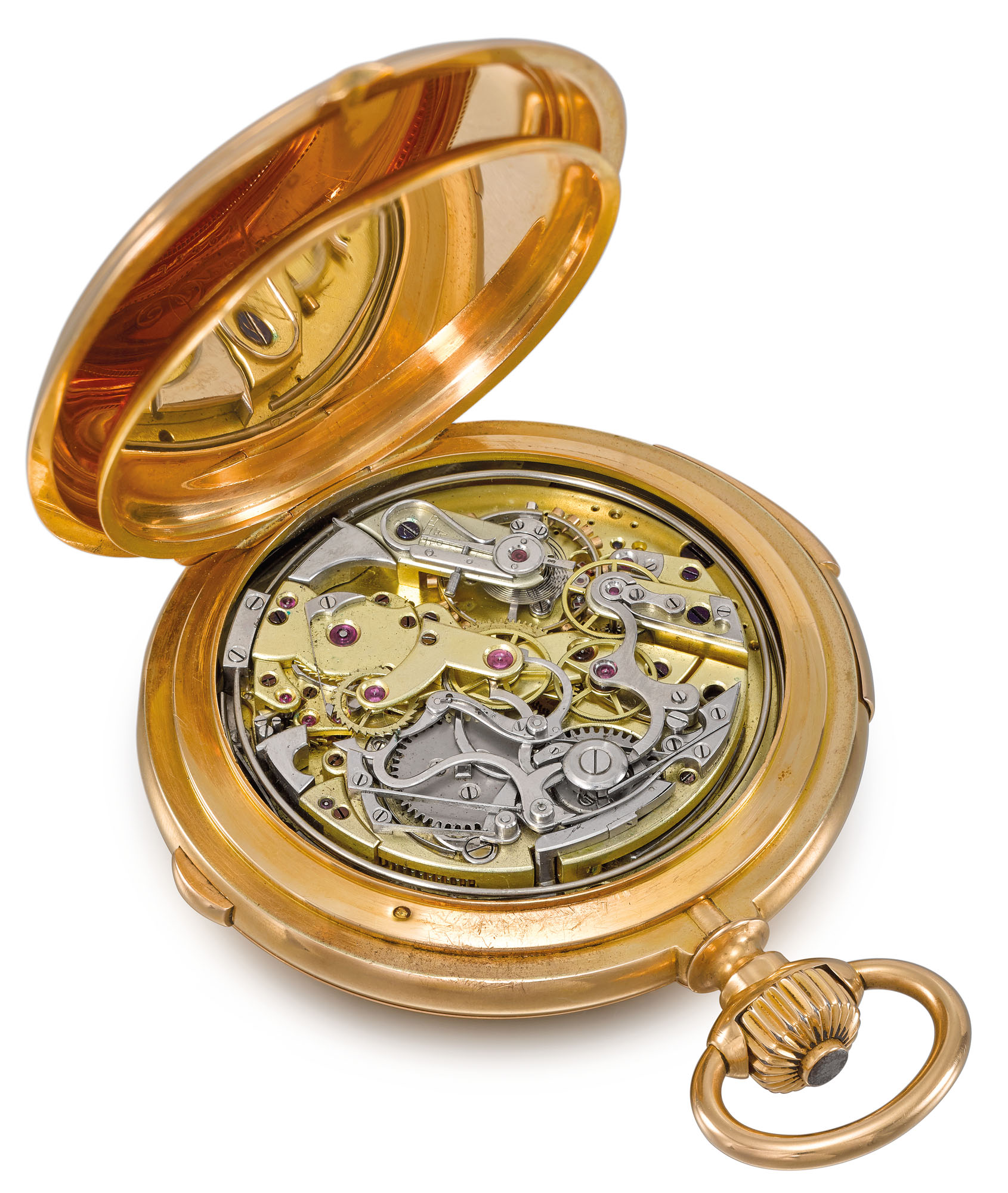 Breguet. A very fine, extremely rare and large 18K gold hunter case ...