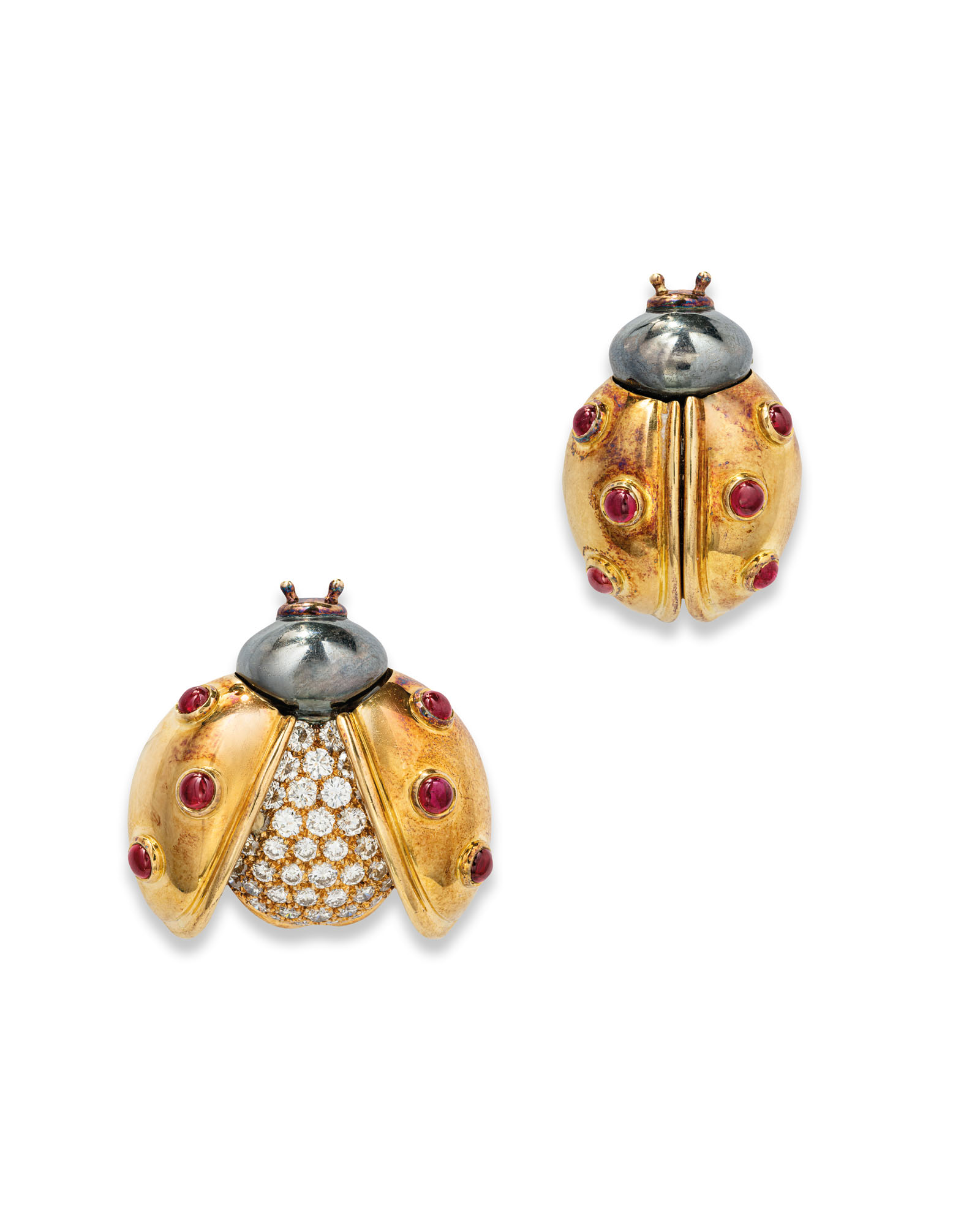 Diamond outlet ladybug earrings