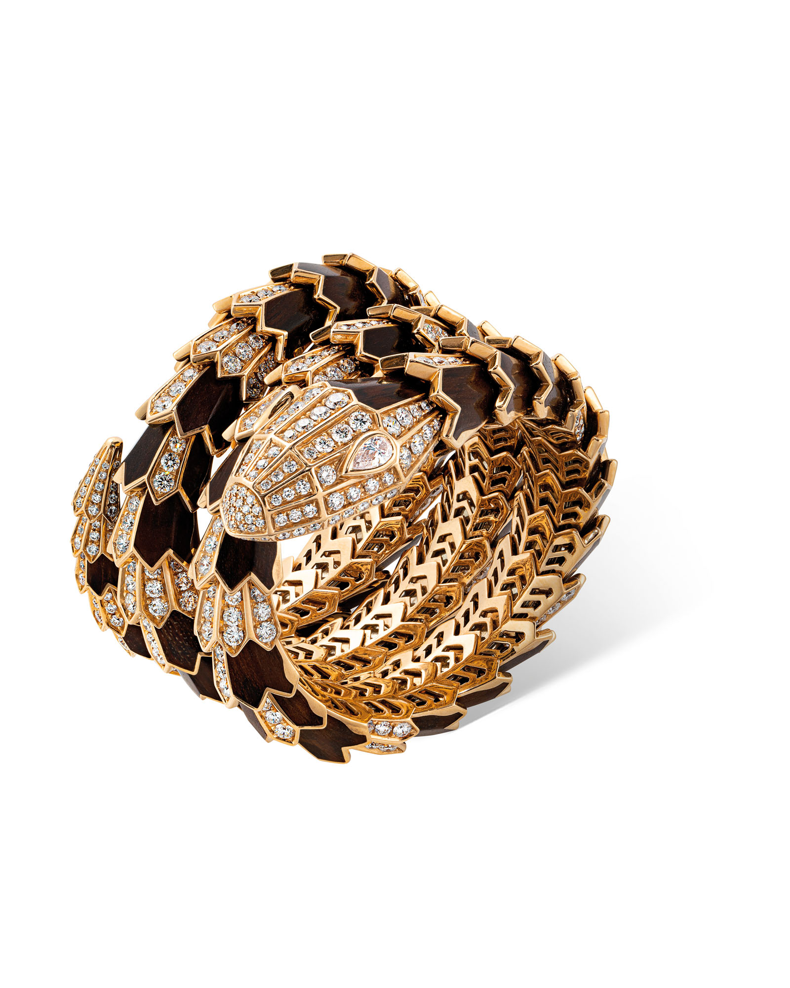 DIAMOND AND SNAKEWOOD 'SERPENTI' BANGLE, BULGARI Christie's
