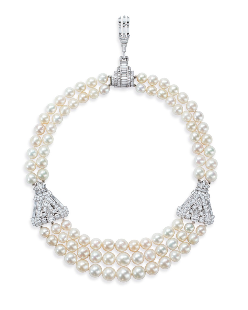 IMPORTANT NATURAL PEARL AND DIAMOND NECKLACE | Christie's