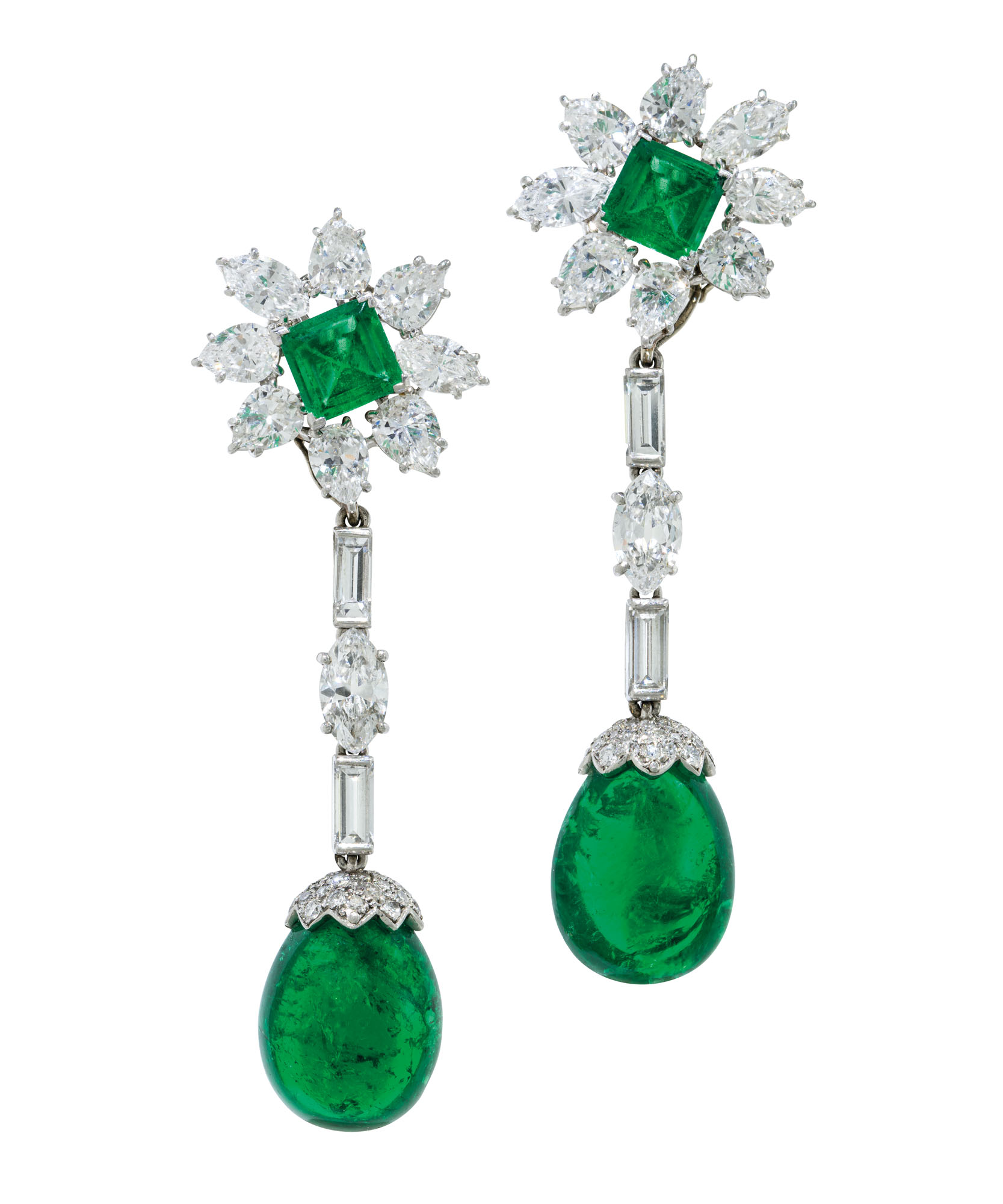 EMERALD AND DIAMOND EARRINGS, CARTIER Christie's