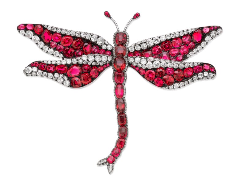Spinel and diamond brooch. SizeDimensions 9.5 cm. Estimate CHF 22,000-28,000. Offered in Magnificent Jewels on 10 November 2020 at Christie’s in Geneva