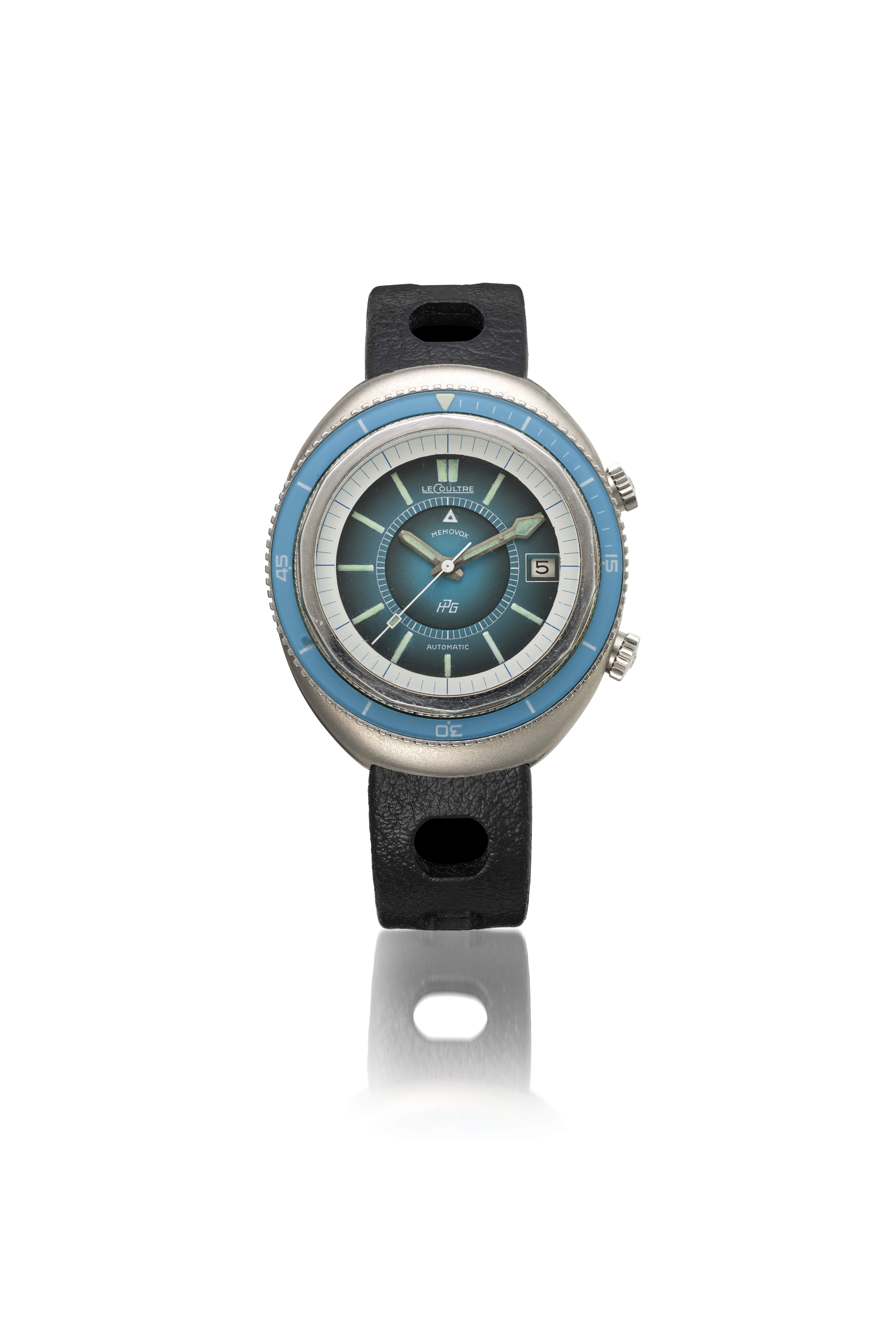 JAEGER-LECOULTRE, STAINLESS STEEL MEMOVOX POLARIS II BLUE