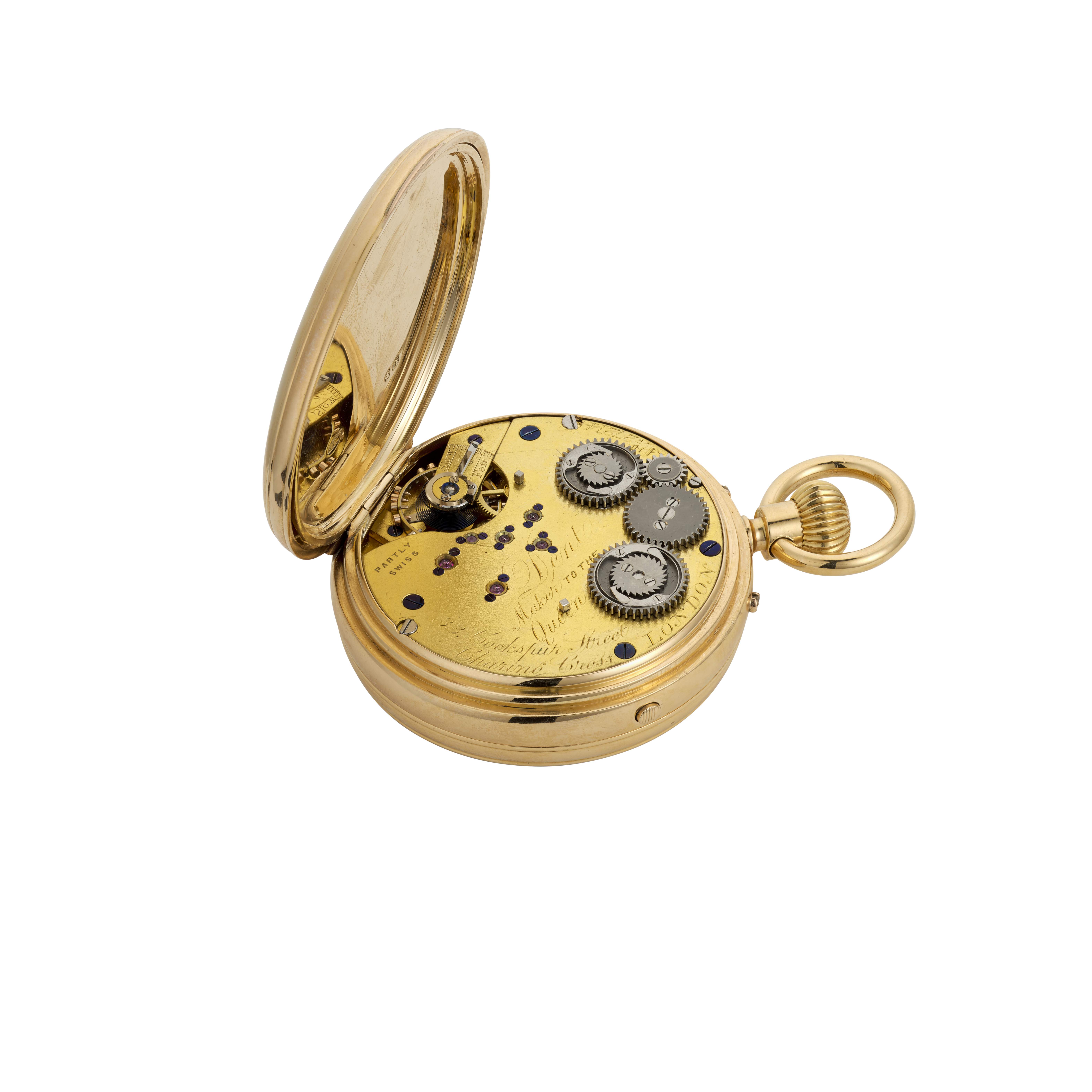 DENT, GOLD TWO TIME ZONE INDEPENDENT DEAD SECONDS AND SPLIT 