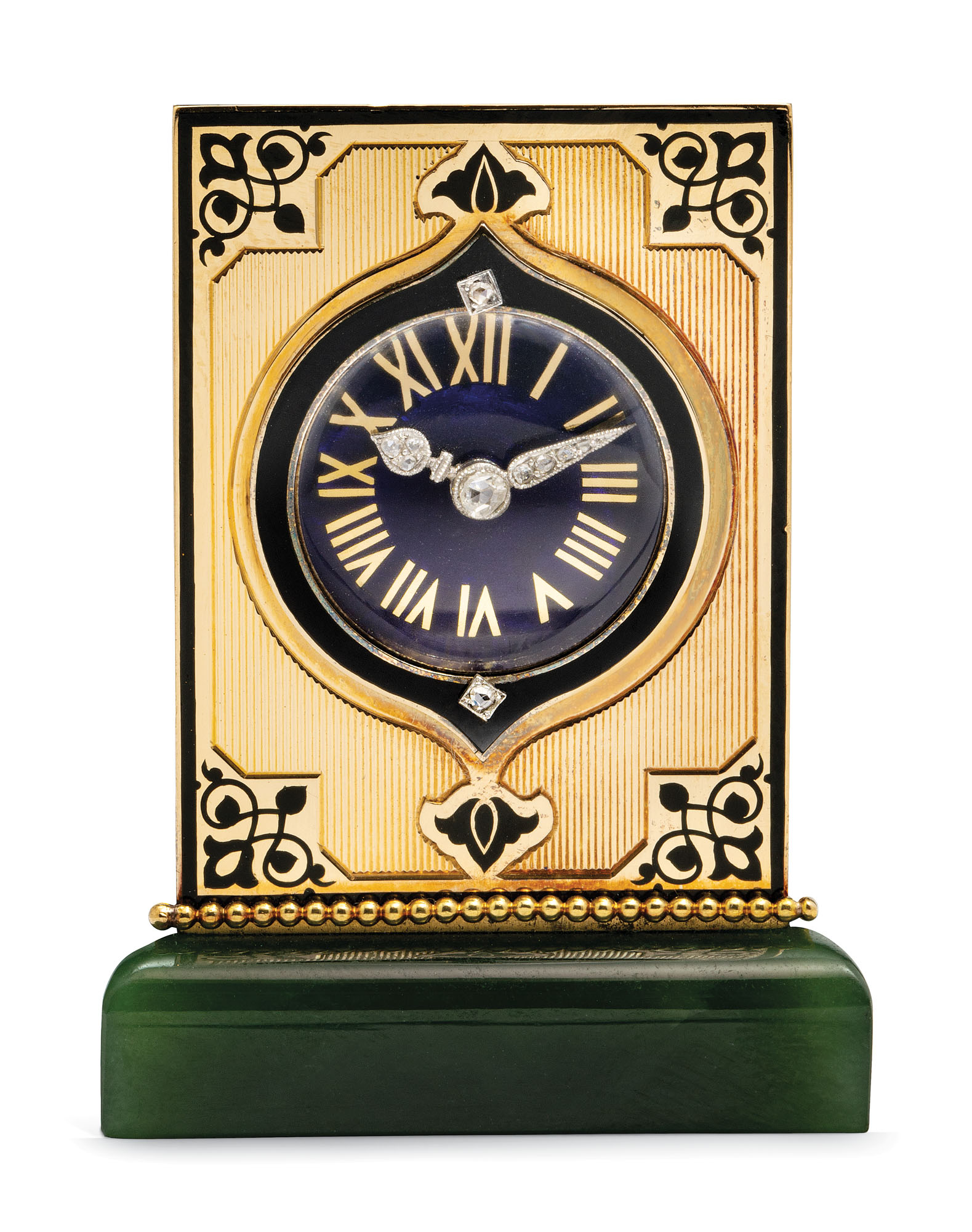 ART DECO NEPHRITE JADE CLOCK, CARTIER, | Christie's