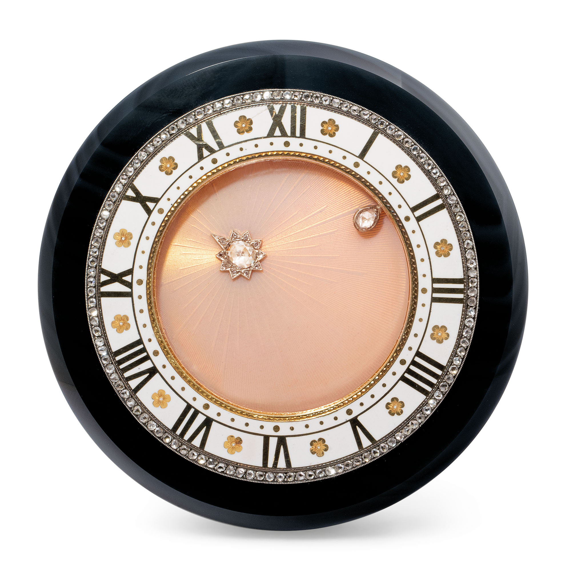 ART DECO ENAMEL AND GOLD 'ALTAR' DESK CLOCK, CARTIER, | Christie's