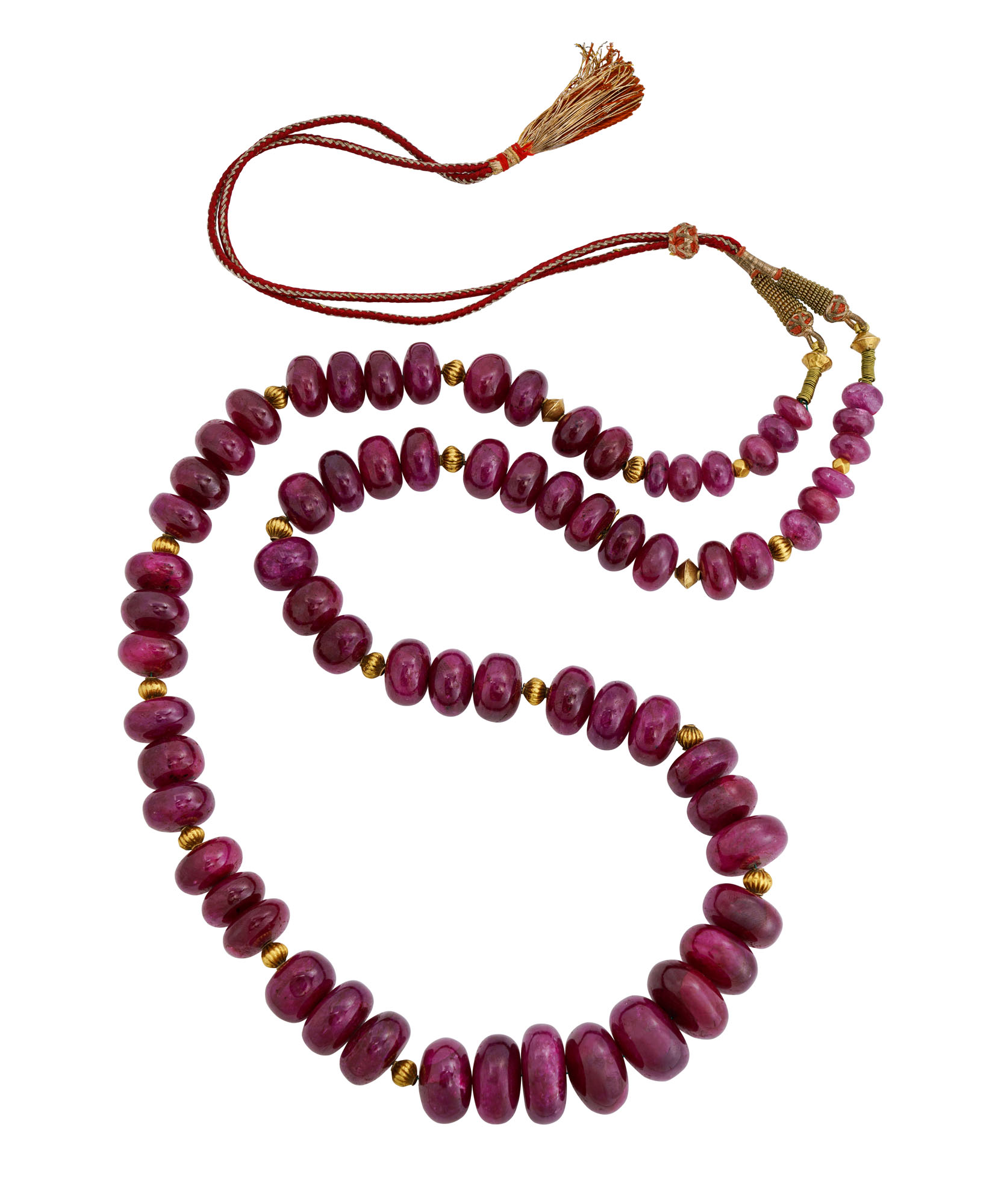 RUBY BEAD AND GOLD NECKLACE, Christie’s