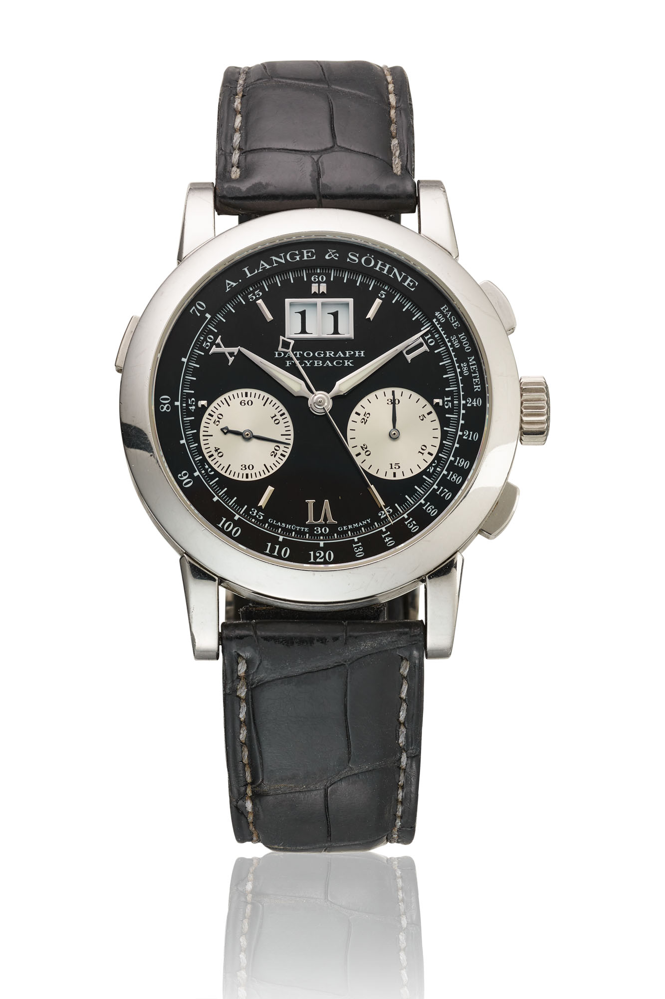 A Lange Sohne Platinum Datograph Flyback Chronograph Wristwatch Ref 403 035 Movement No 17 255 Case No 127 223 Christie S