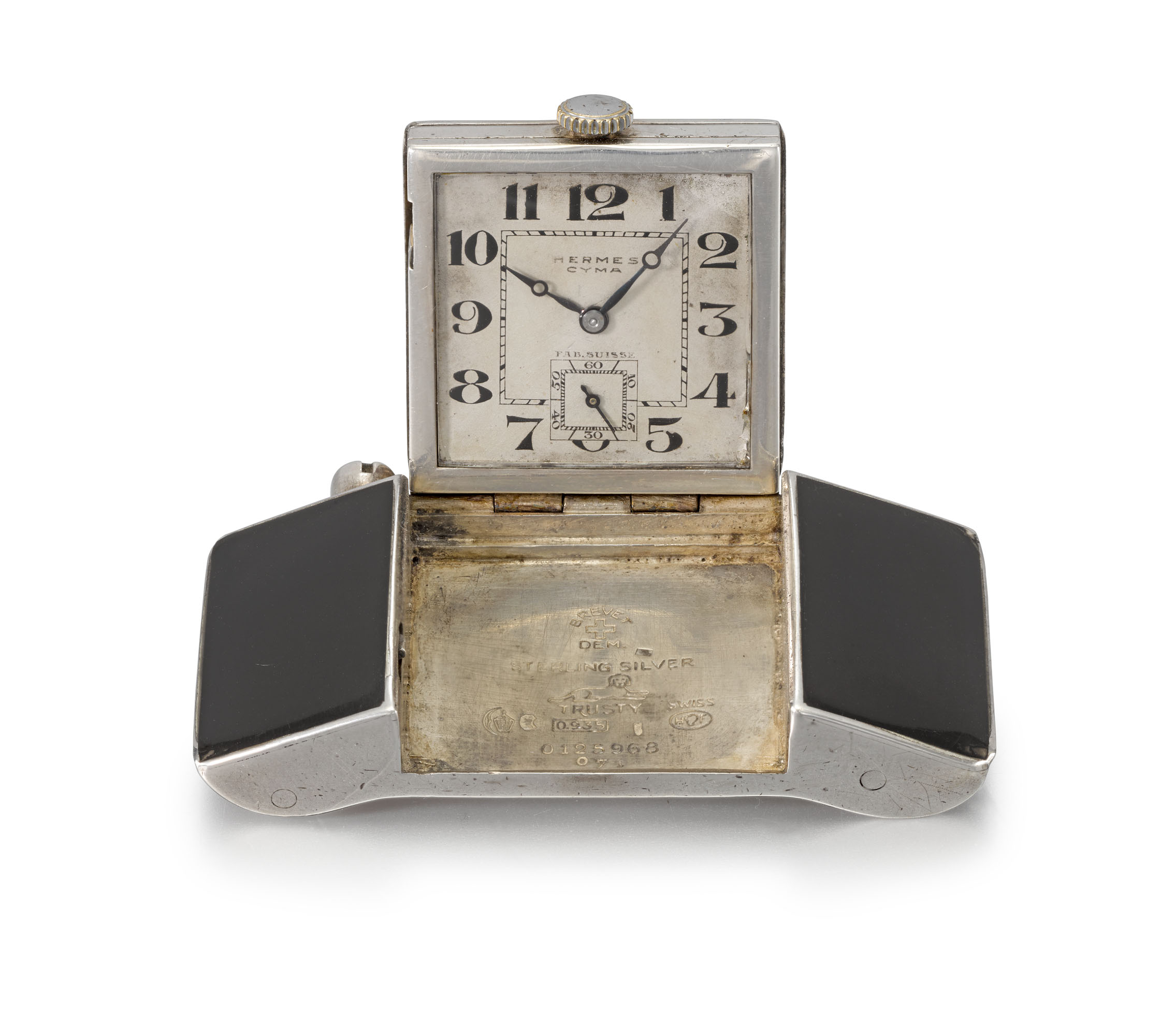 HERMES CYMA, STERLING SILVER BELT BUCKLE WATCH, MOVEMENT NO. 541’300