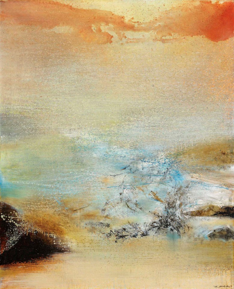 赵无极（1920-2013），《04.12.85》，1985年作。油彩 画布。100 x 81公分（39 38 x 31 78英寸）。此作于2020年12月3日在现代及当代艺术下午拍卖中售出，成交价13,450,000港元