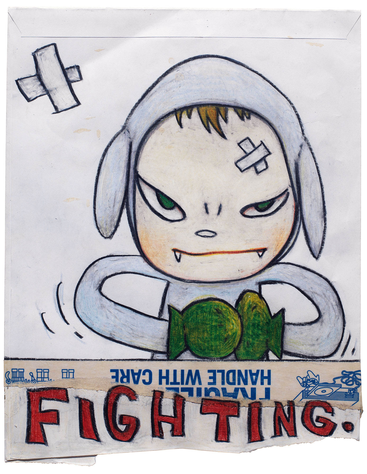 奈良美智 版画 【Fighting】