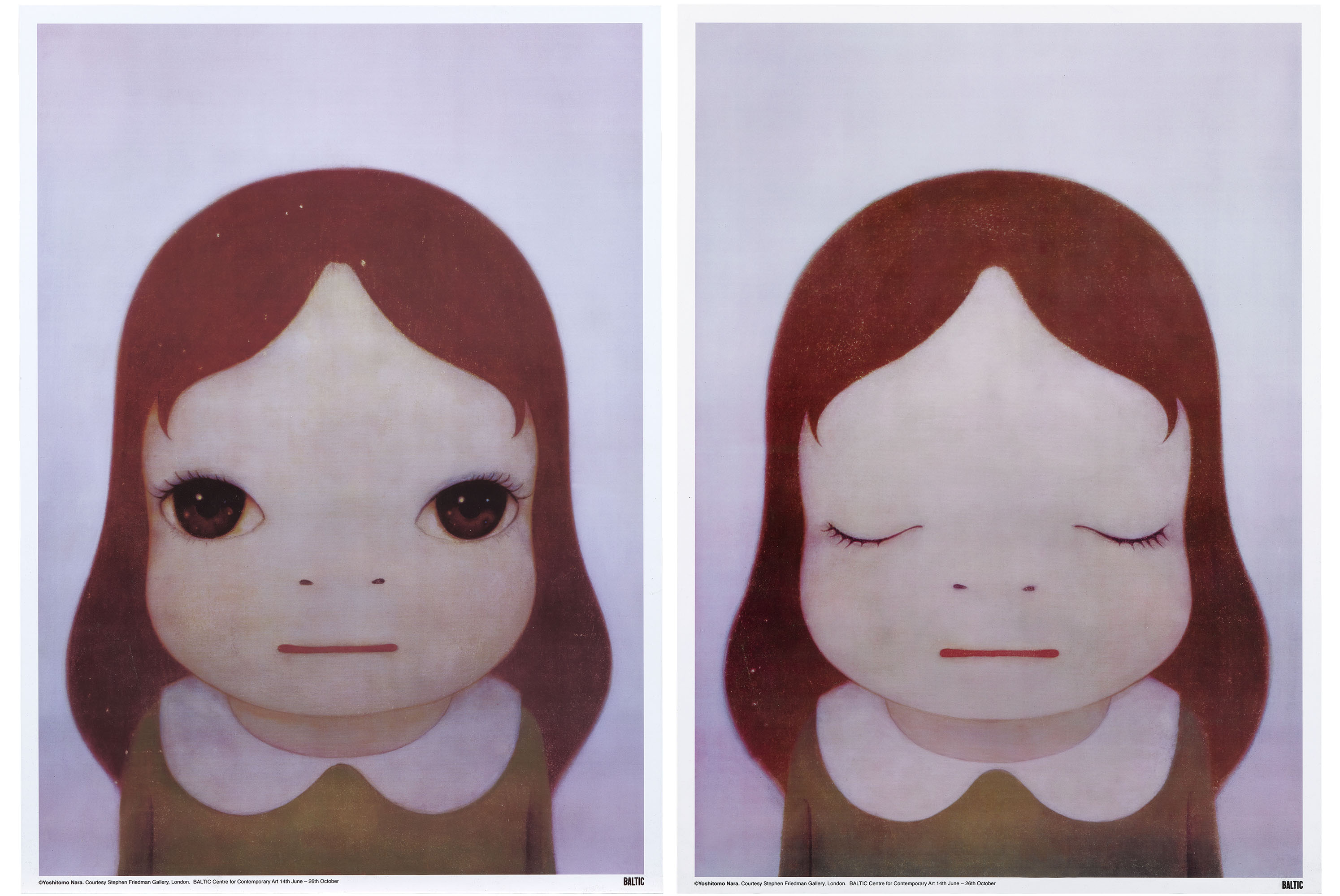 YOSHITOMO NARA (B.1959), Cosmic Girls: Eyes Opened / Eyes Closed
