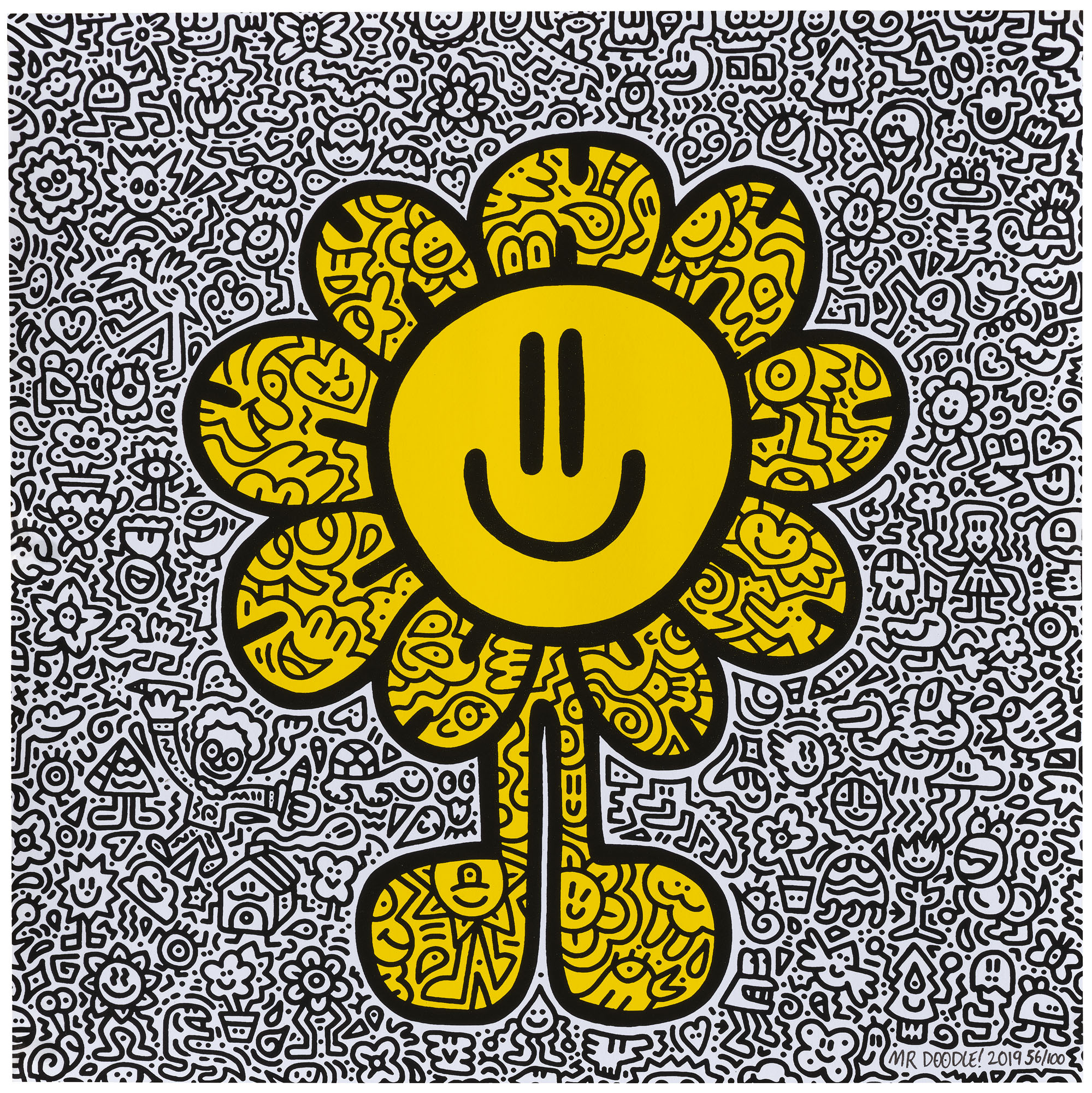 MR DOODLE (B. 1994), Yellow Flower | Christie