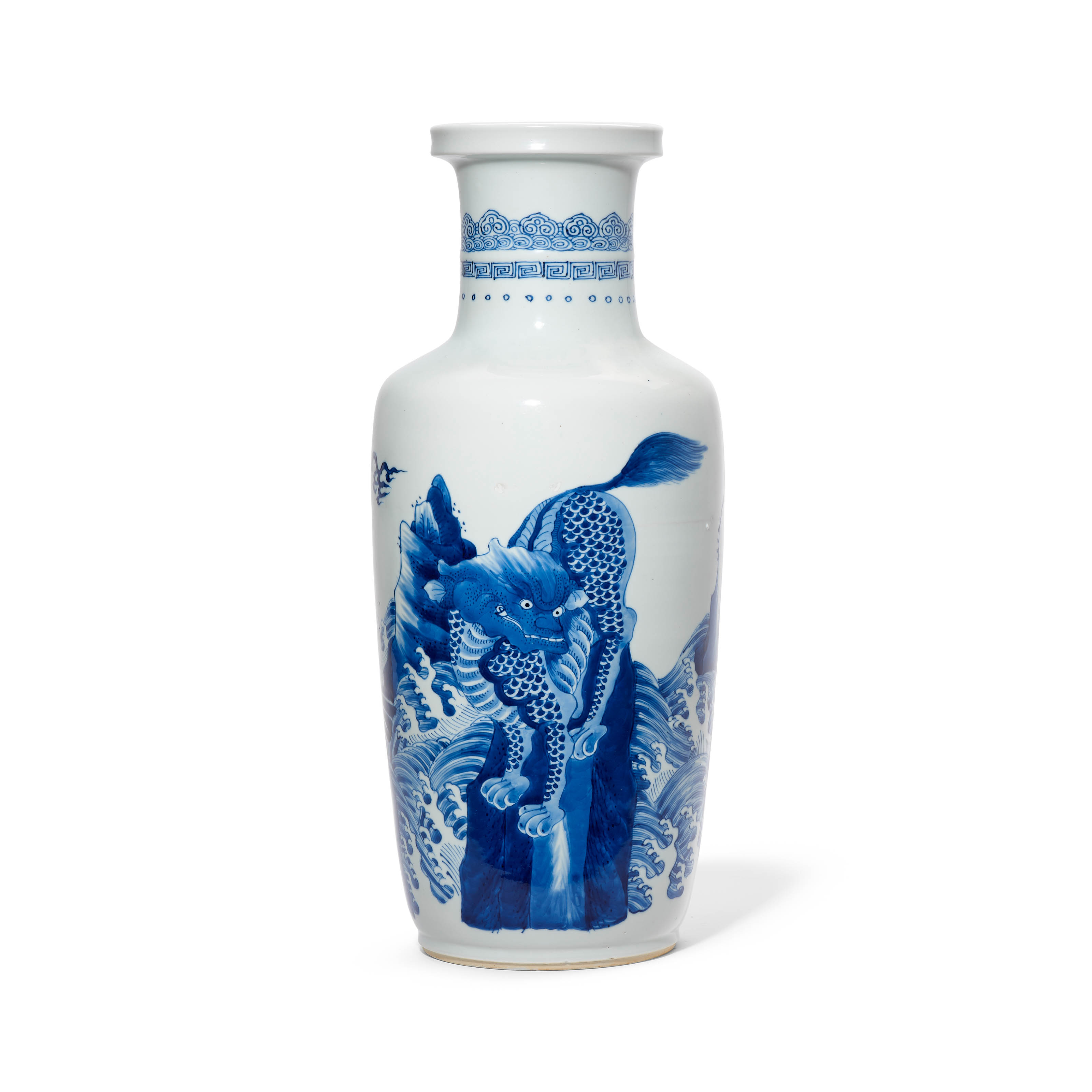 清康熙青花山海麒麟紋棒槌瓶, KANGXI PERIOD (1662-1722) | Christie's