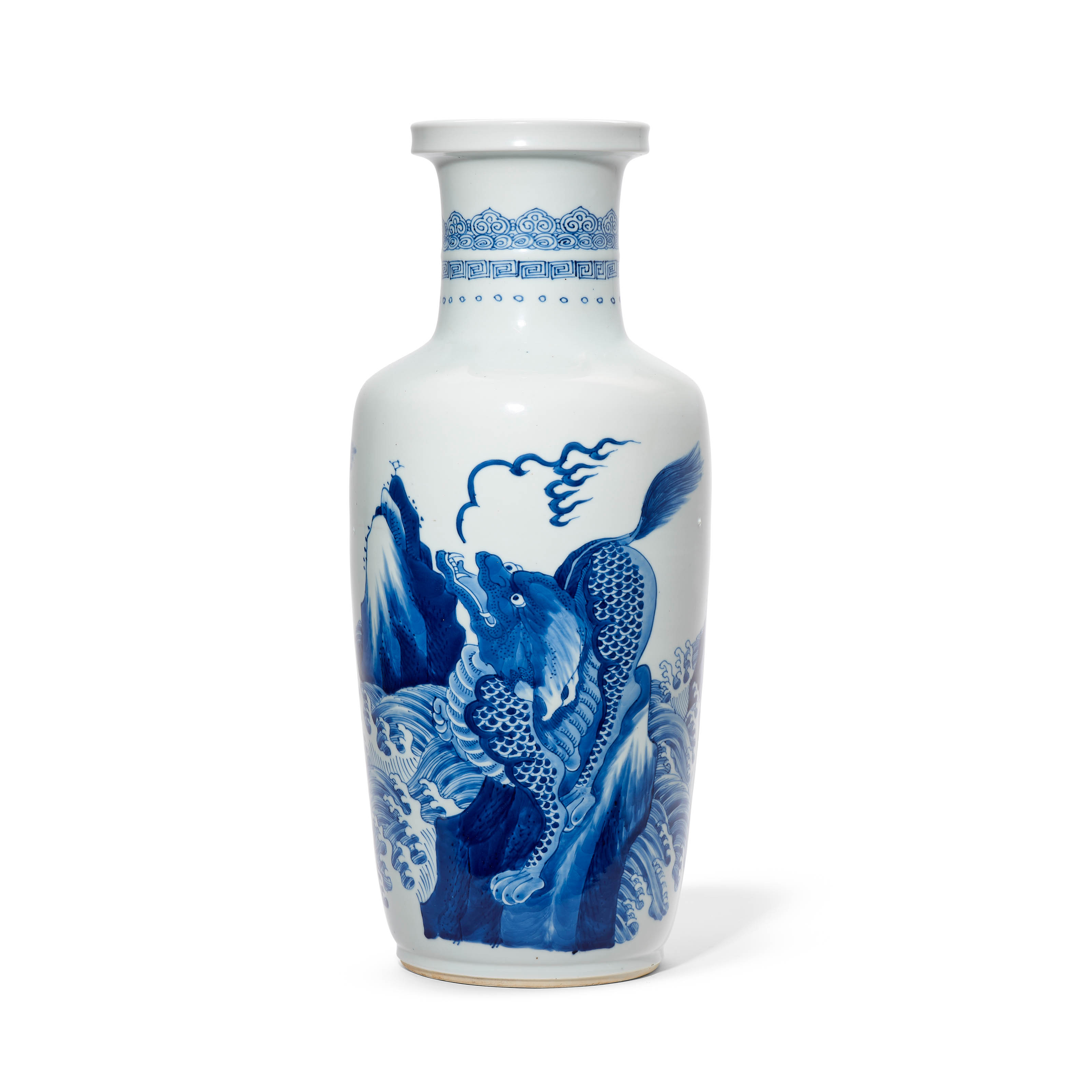 清康熙青花山海麒麟紋棒槌瓶, KANGXI PERIOD (1662-1722) | Christie's
