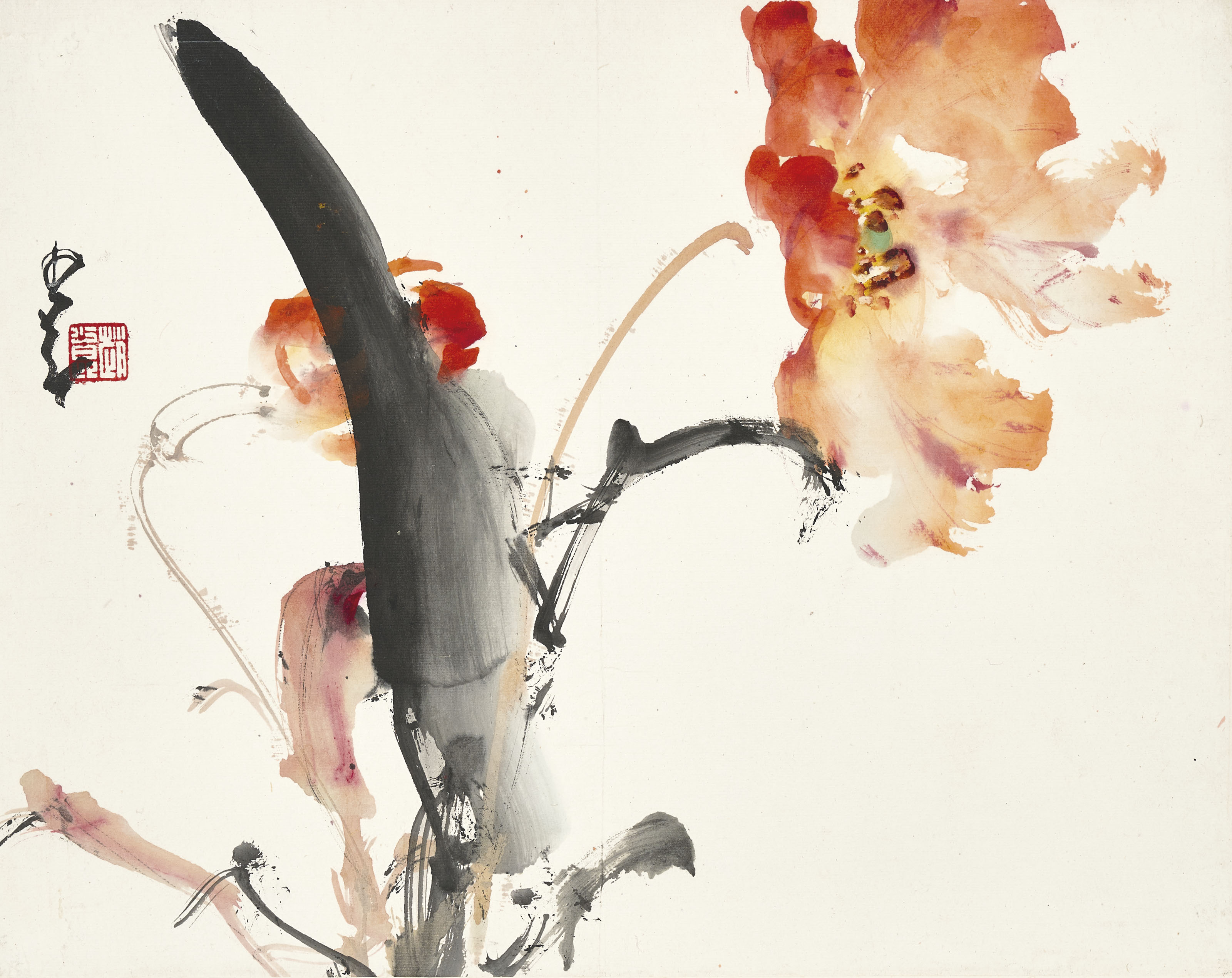 趙少昂, 秋葵／罌粟花| Christie's