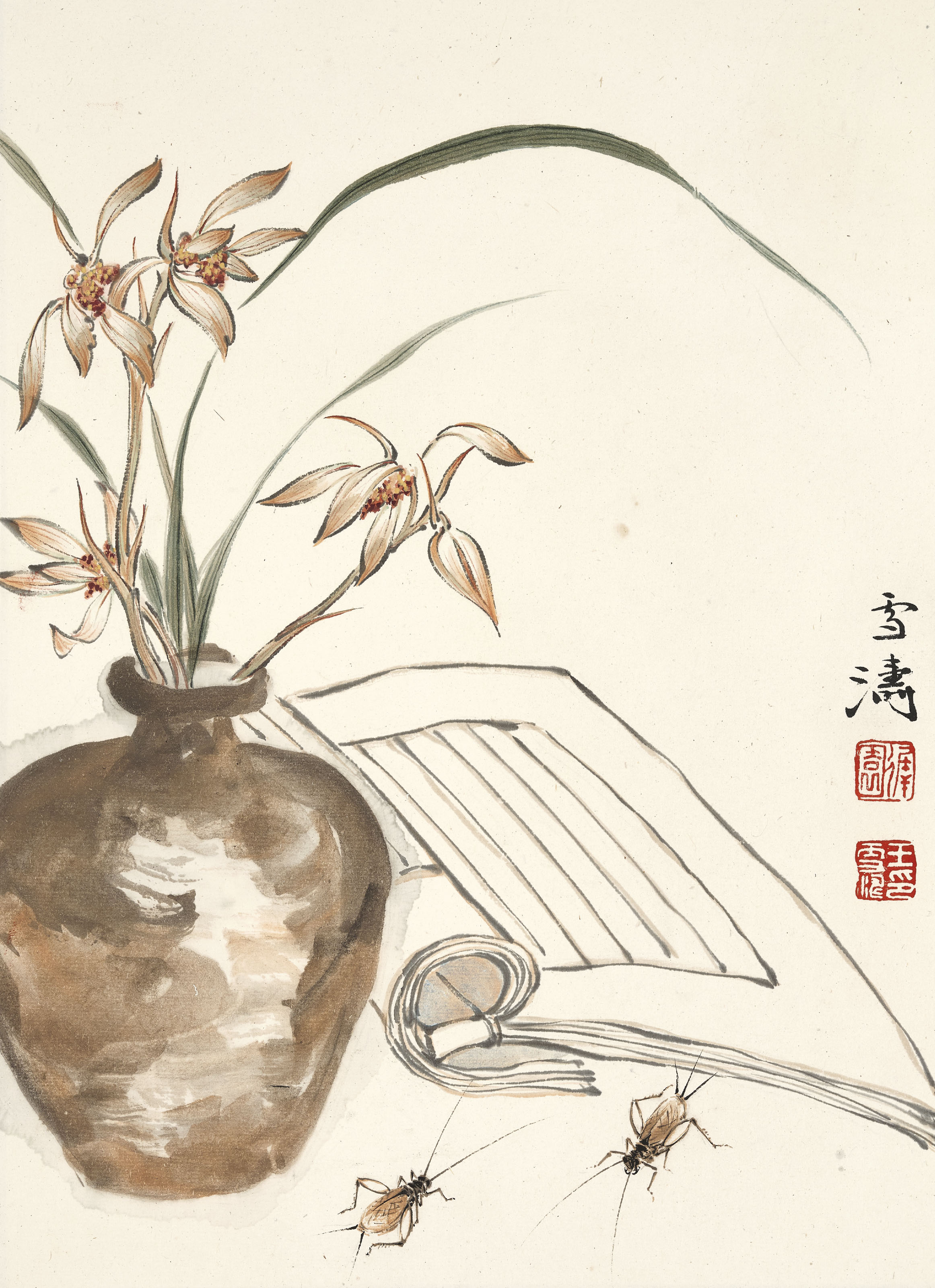 王雪濤 花鳥圖 王雪濤花鳥四屏| Wang Xuetao, Flowers and Animals | Fine