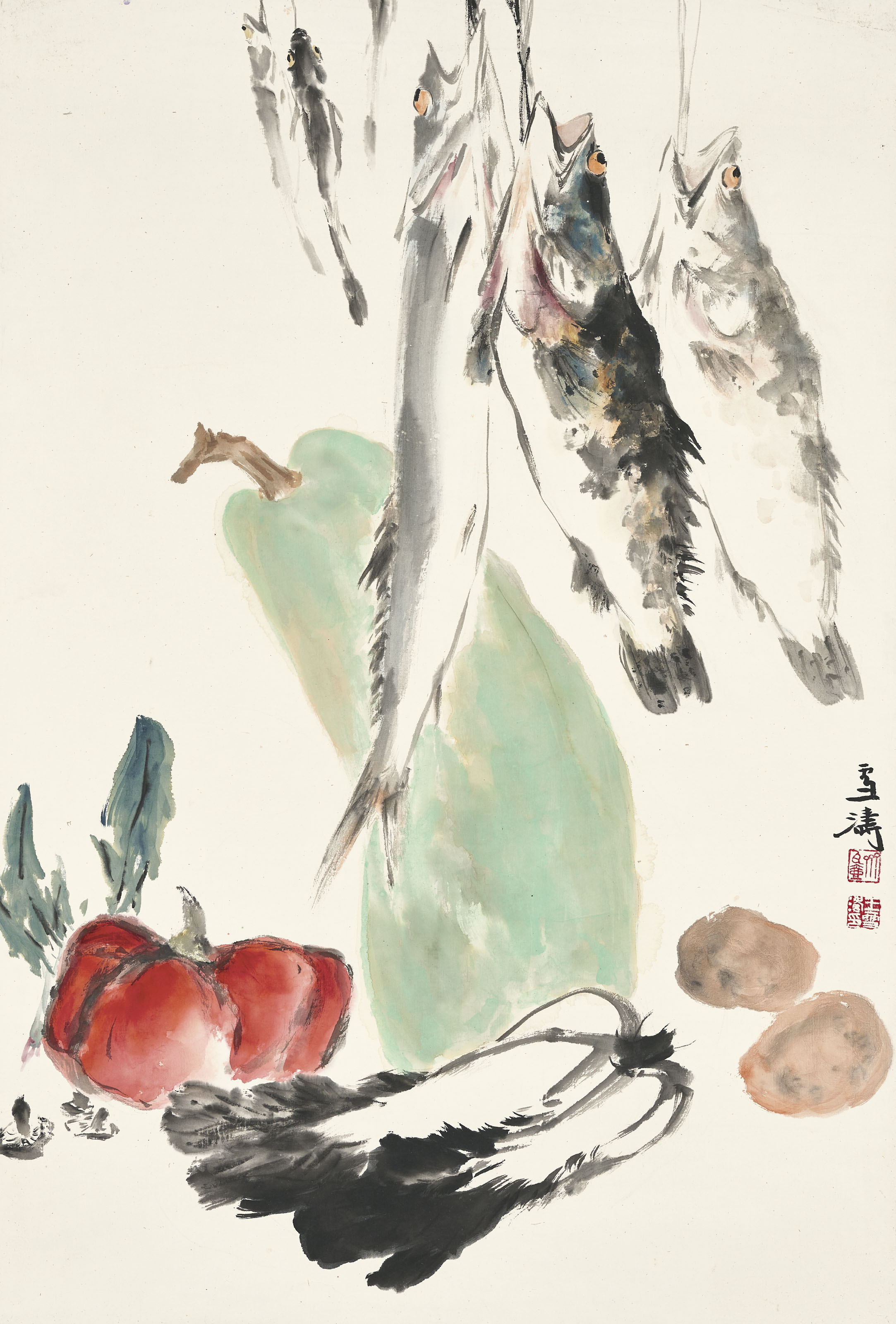 王雪濤, 花卉冊頁| Christie's
