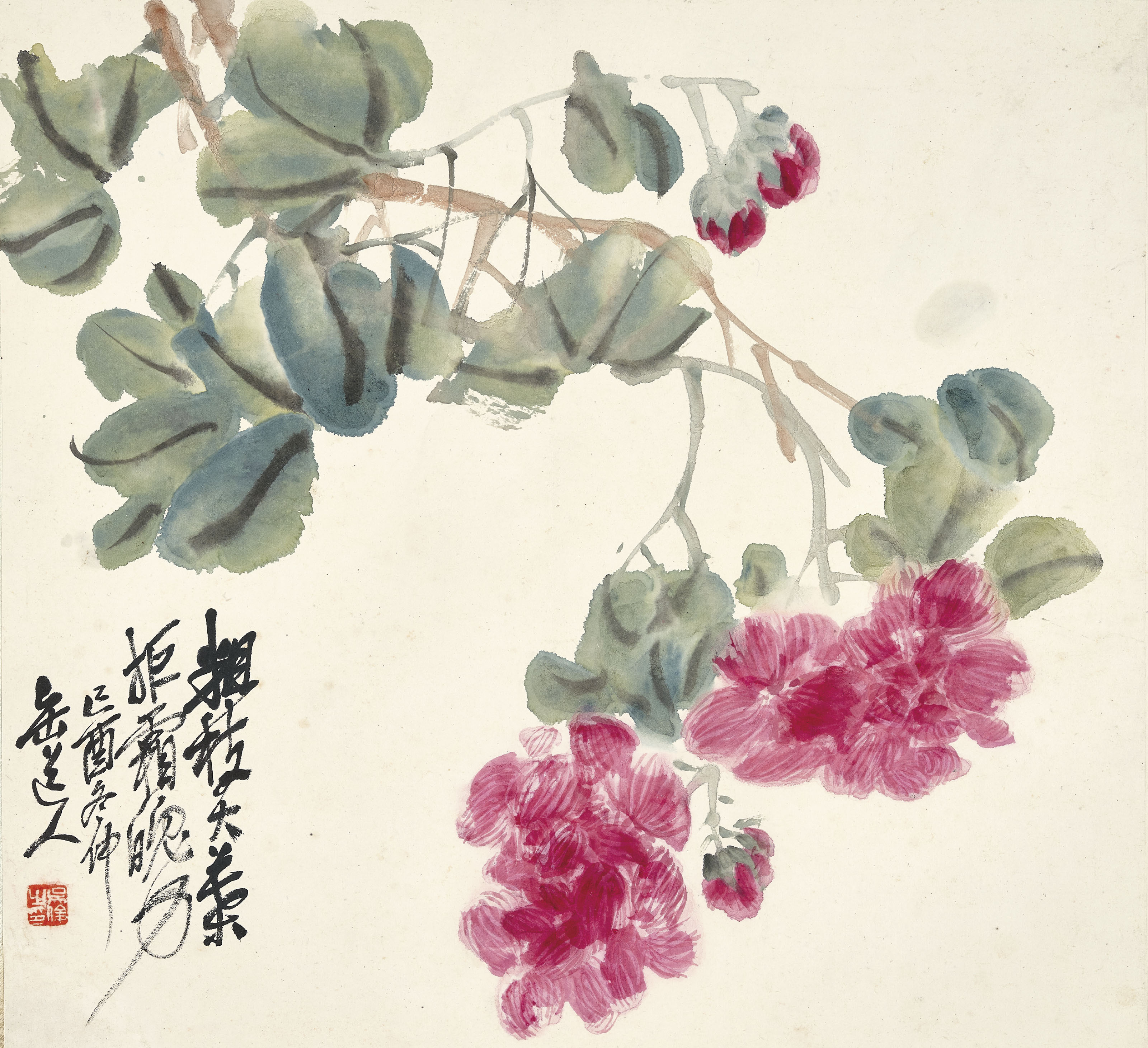 【スーパーセール】 吳昌碩, Christie's 花卉冊| 絵画/タペストリー