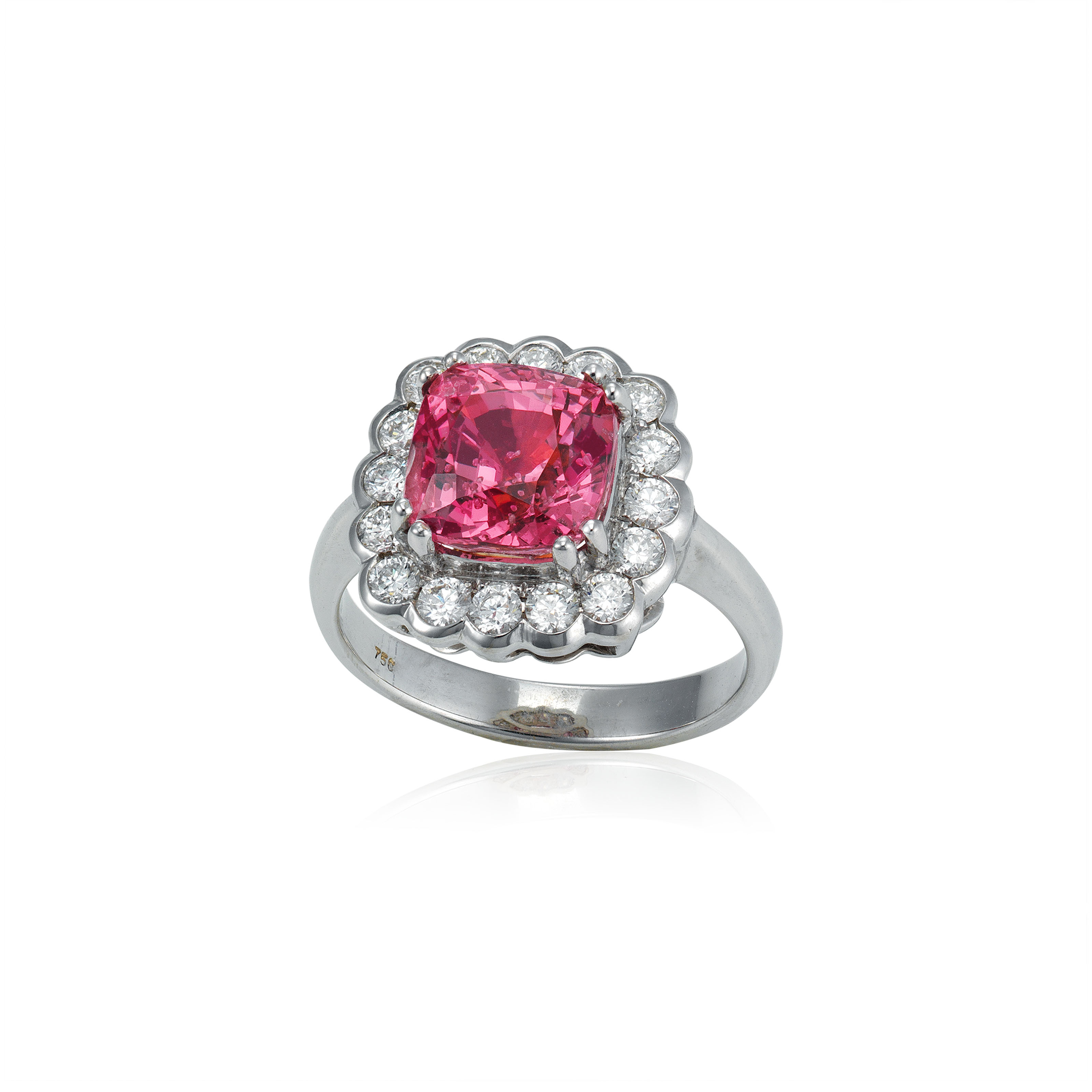Catalog image of SPINEL AND DIAMOND RING