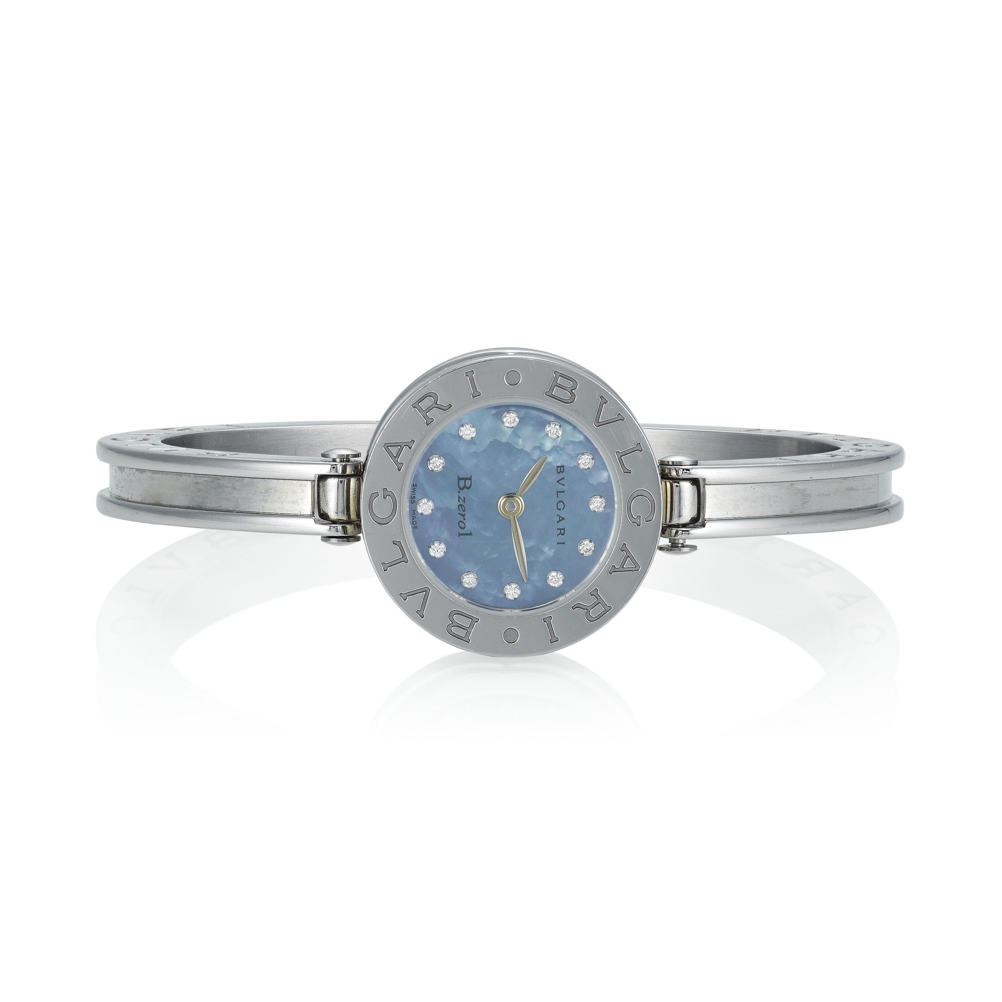 BULGARI 'B.ZERO1' DIAMOND, MOTHER-OF-PEARL AND STAINLESS