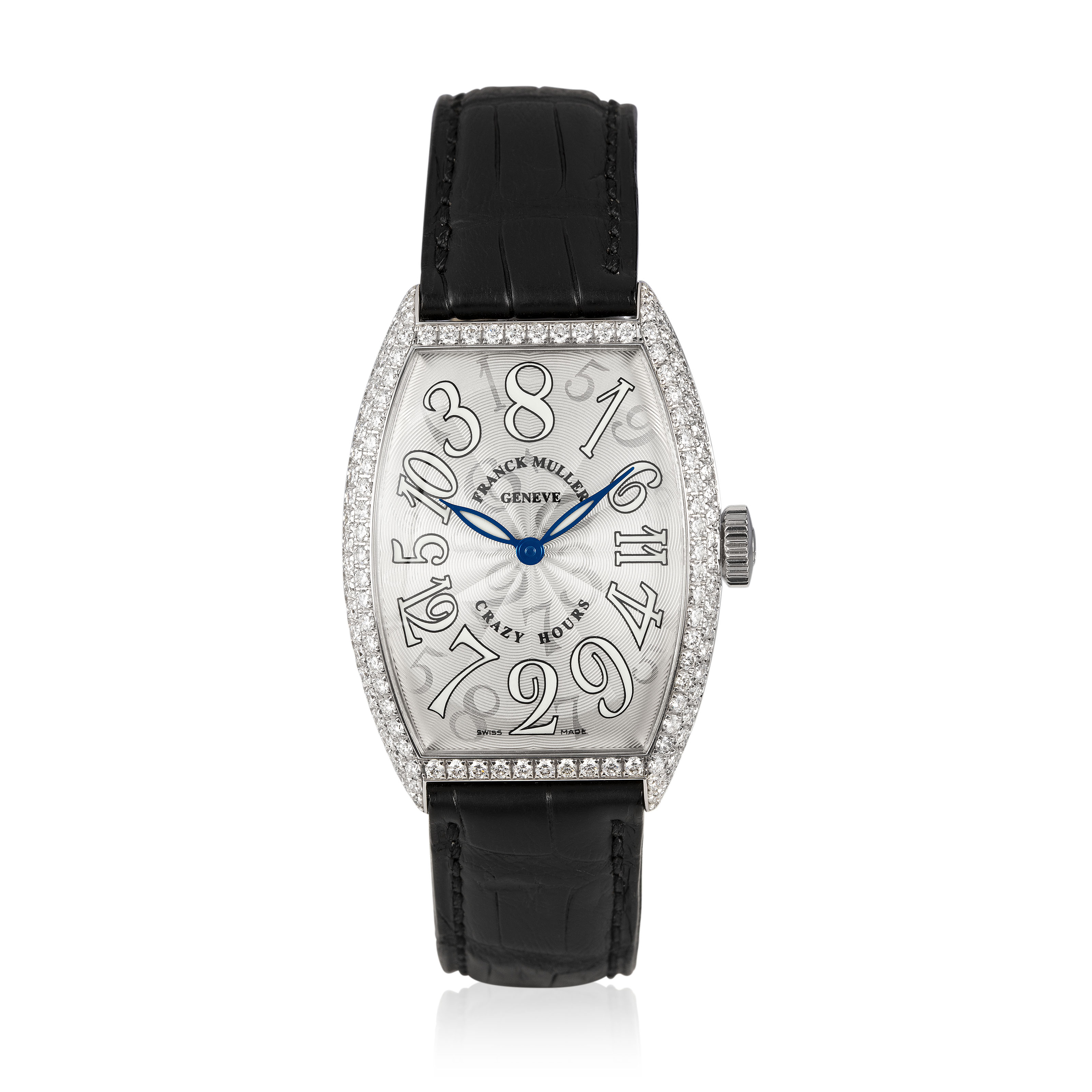 FRANCK MULLER WHITE GOLD AND DIAMOND SET CRAZY HOURS PROPERTY